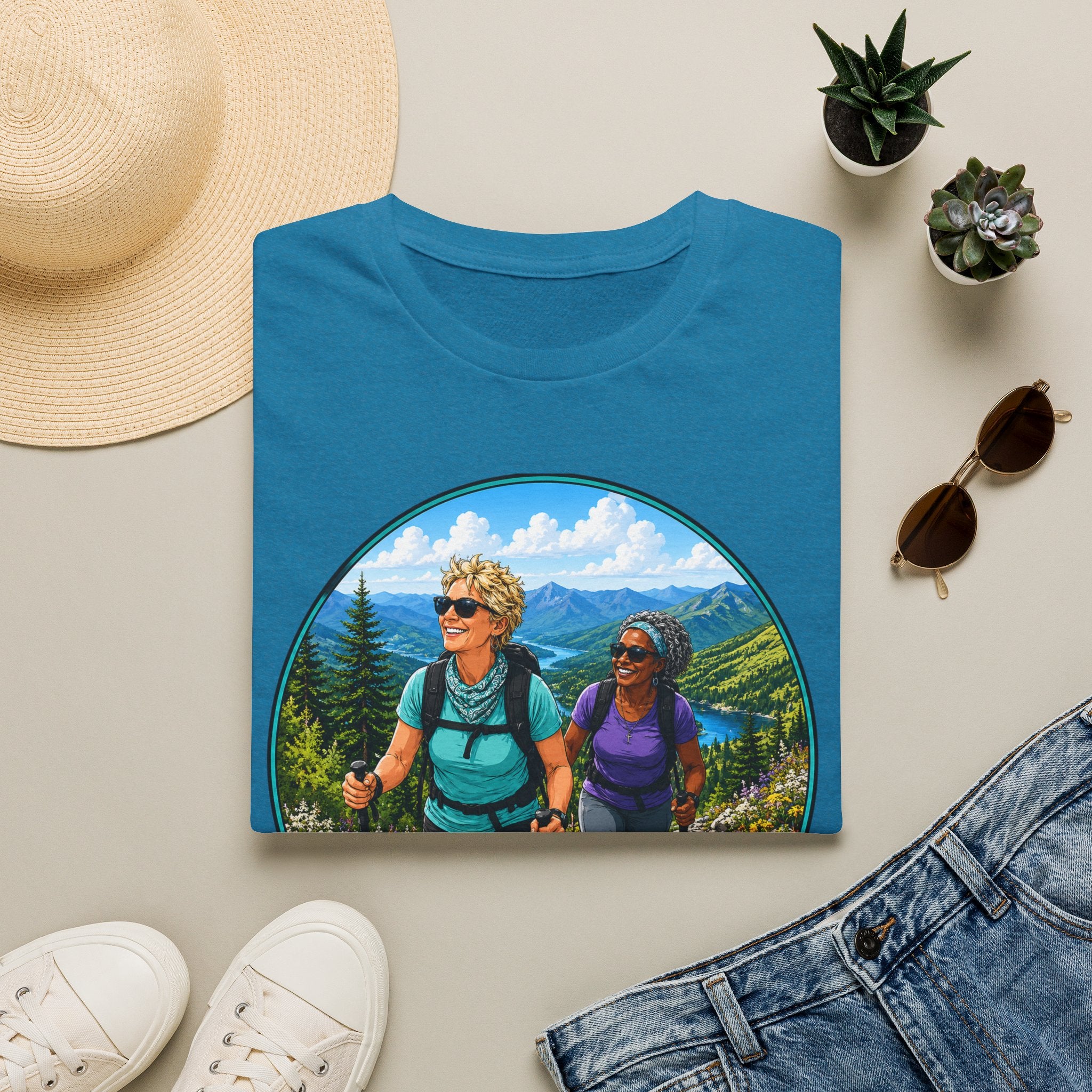 Salty Chick Summit Seeker Cotton Tee – Mountain Biking & Trails