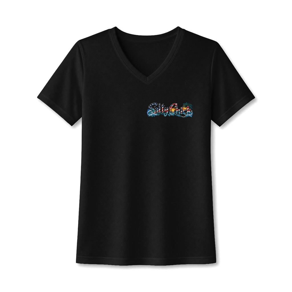 Women's PosiCharge RacerMesh Military Services V-Neck Tee
