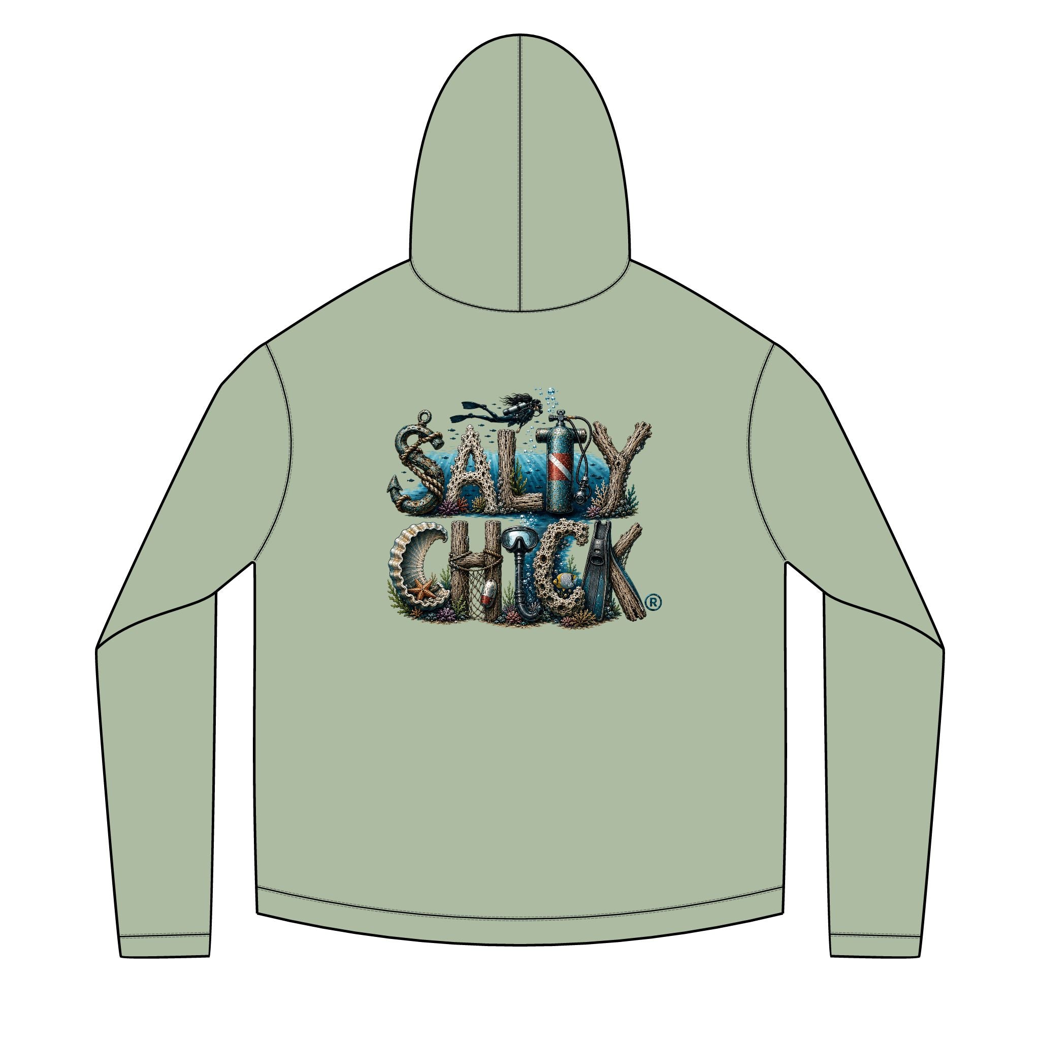 Salty Chick Deep Dive Long Sleeve Solar Hoodie – Coastal Life