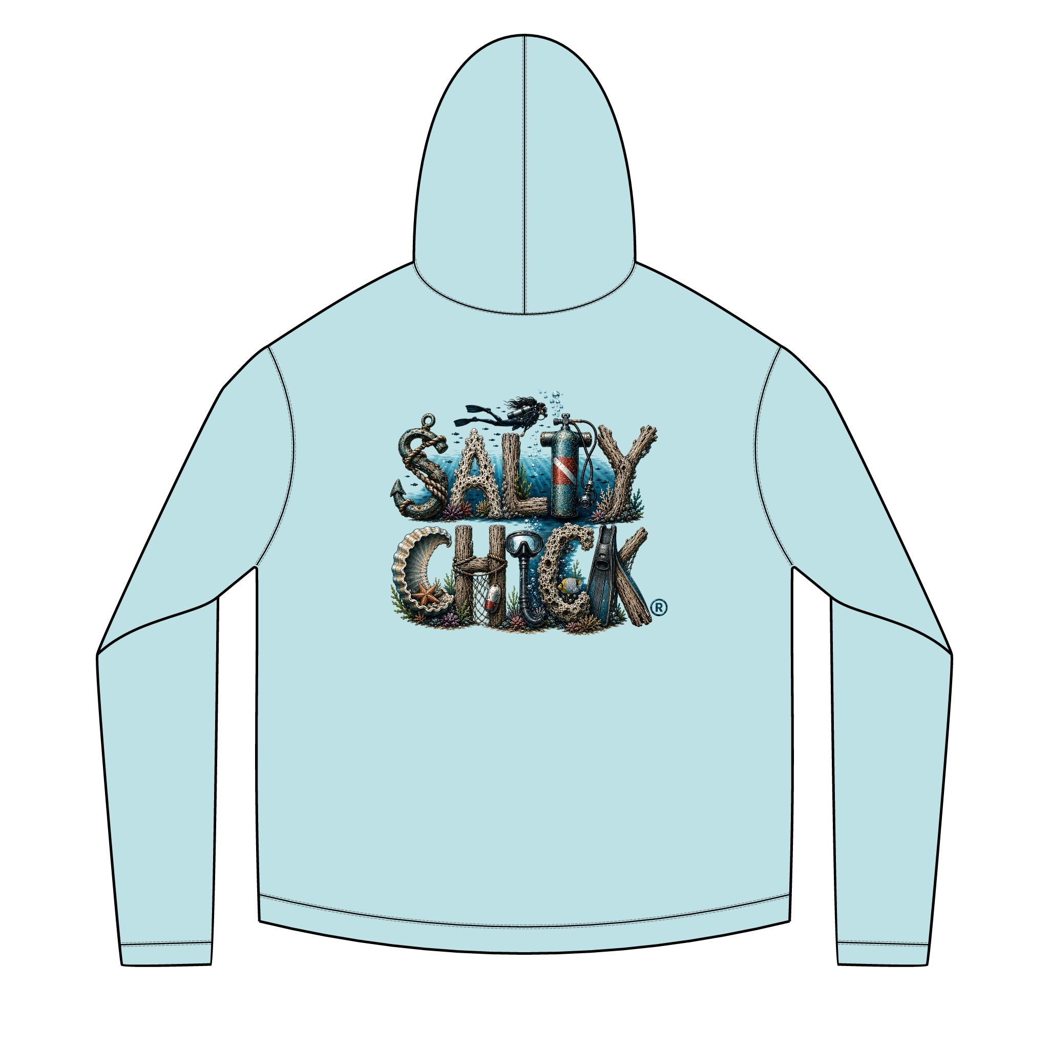 Salty Chick Deep Dive Long Sleeve Solar Hoodie – Coastal Life