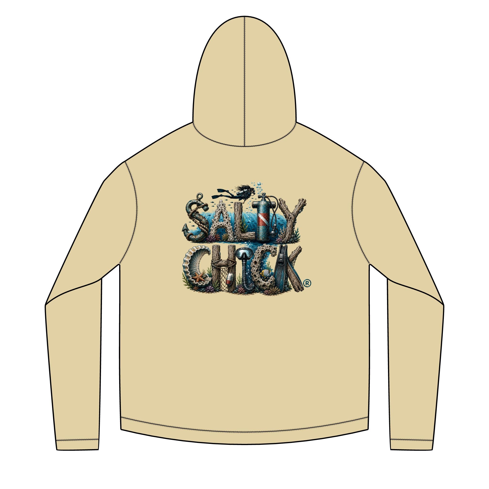 Salty Chick Deep Dive Long Sleeve Solar Hoodie – Coastal Life