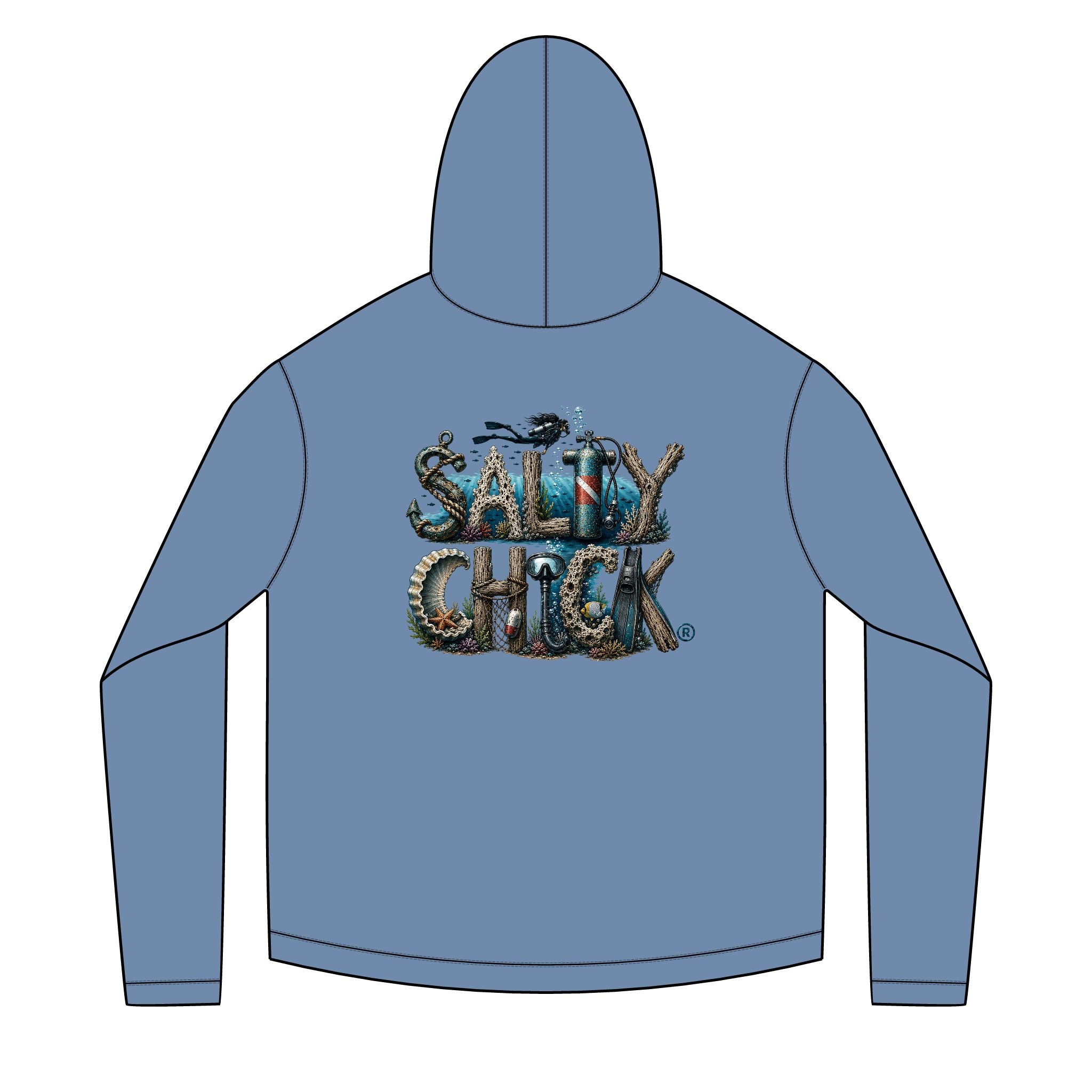 Salty Chick Deep Dive Long Sleeve Solar Hoodie – Coastal Life