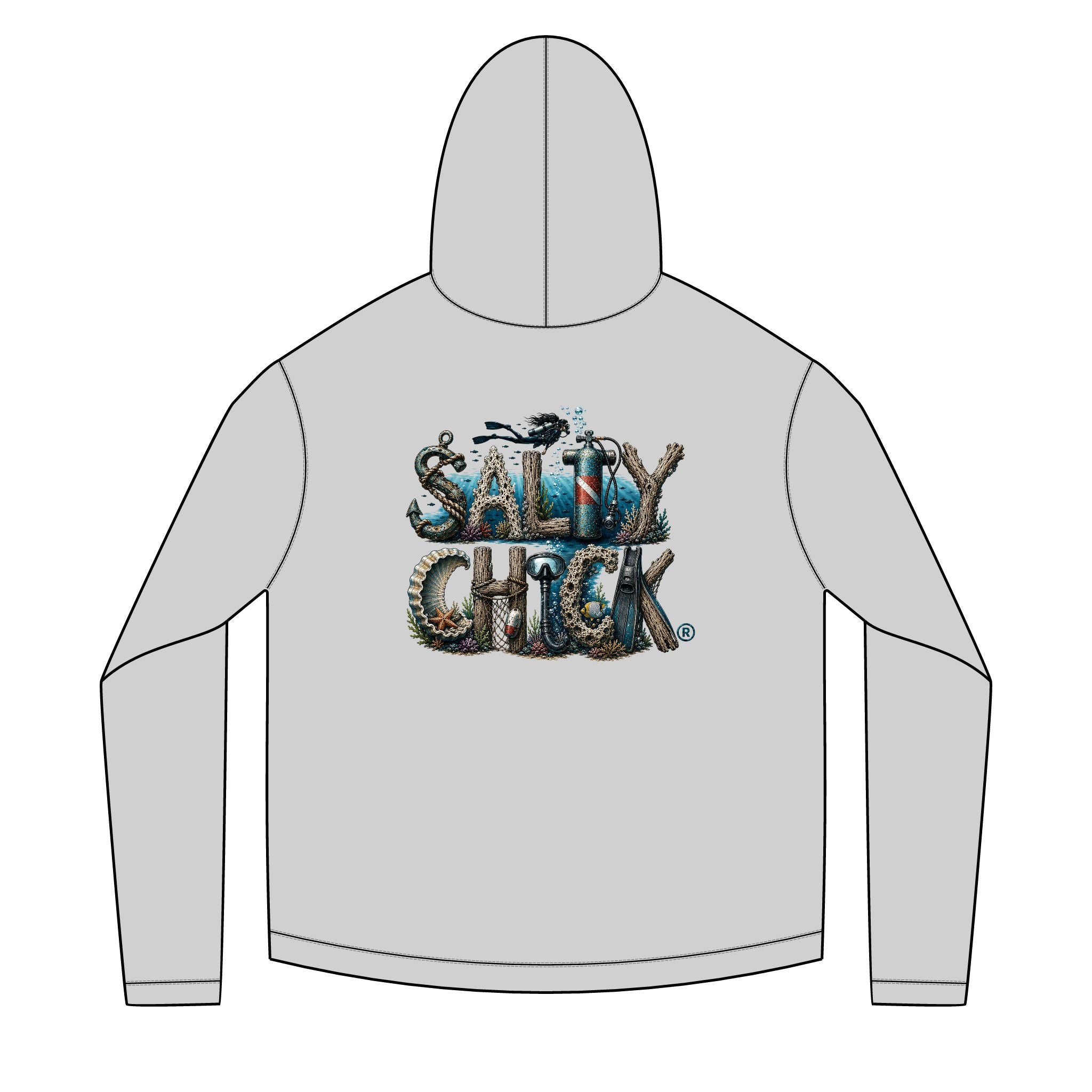 Salty Chick Deep Dive Long Sleeve Solar Hoodie – Coastal Life