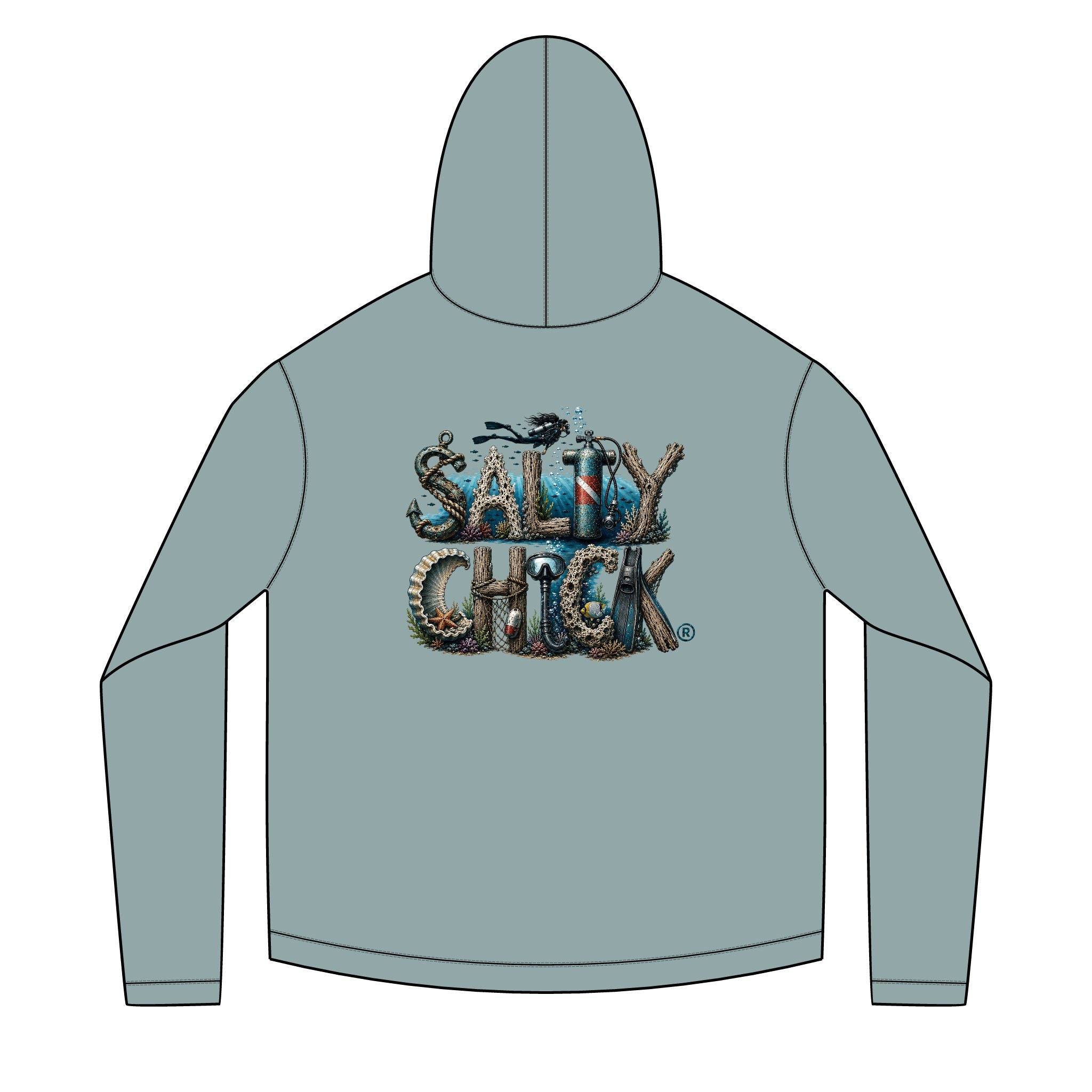 Salty Chick Deep Dive Long Sleeve Solar Hoodie – Coastal Life