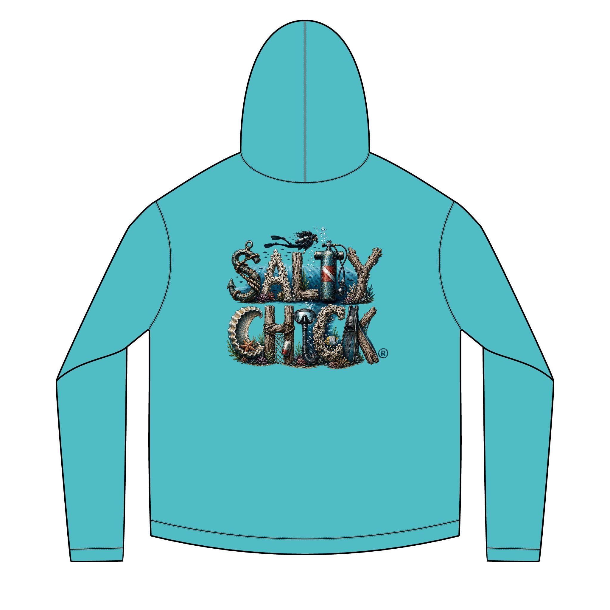 Salty Chick Deep Dive Long Sleeve Solar Hoodie – Coastal Life