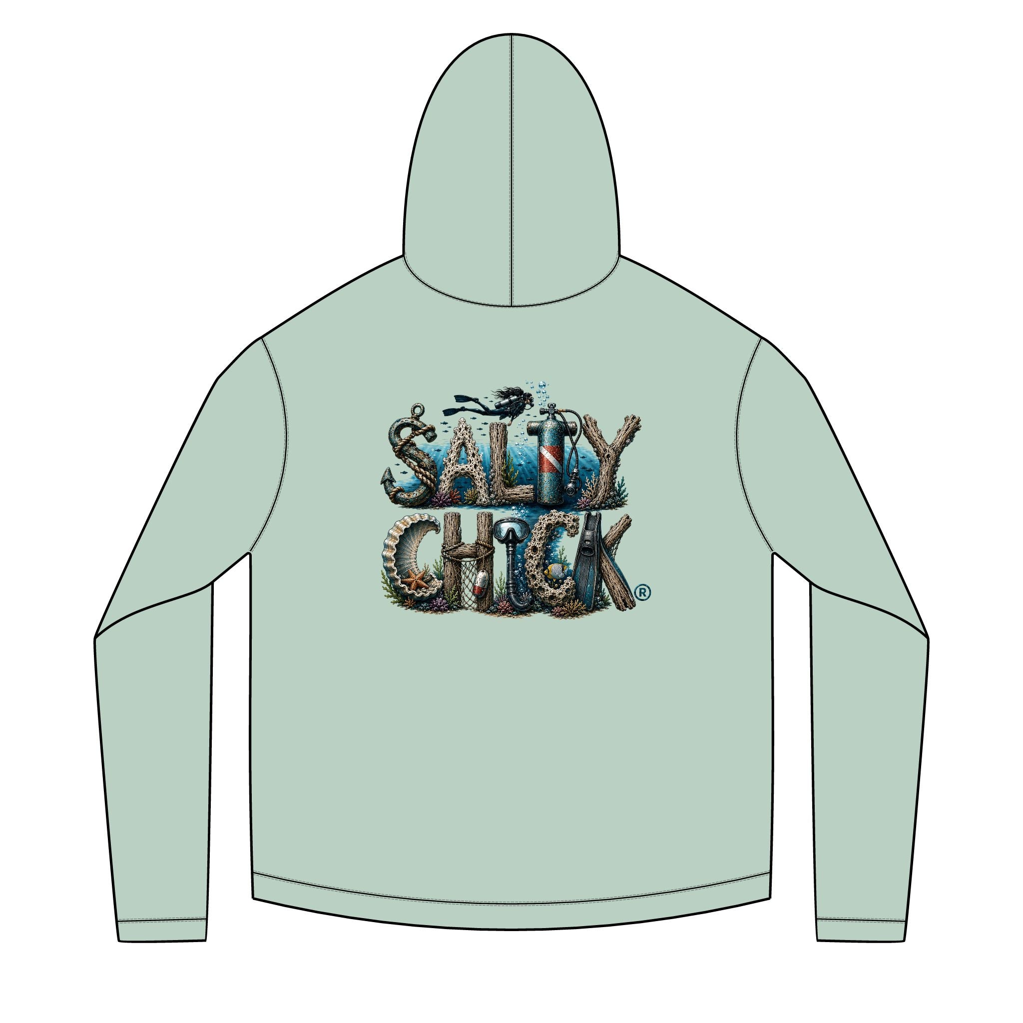 Salty Chick Deep Dive Long Sleeve Solar Hoodie – Coastal Life