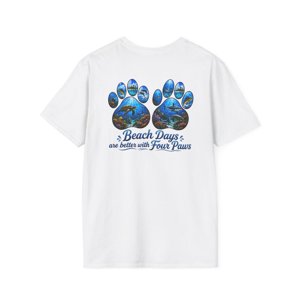 Salty Chick Paws & Waves Cotton Tee – Coastal Life