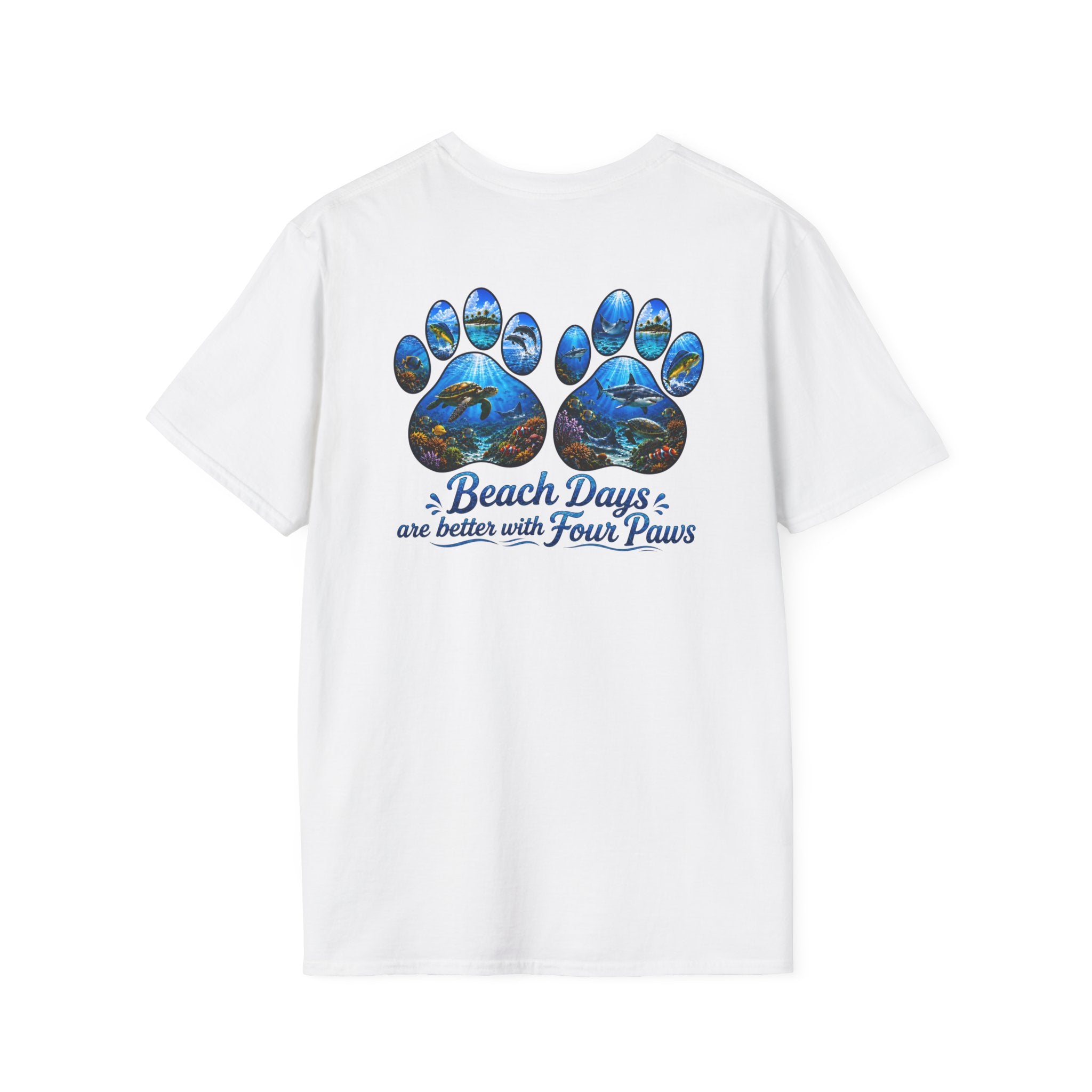 Salty Chick Paws & Waves Cotton Tee – Coastal Life