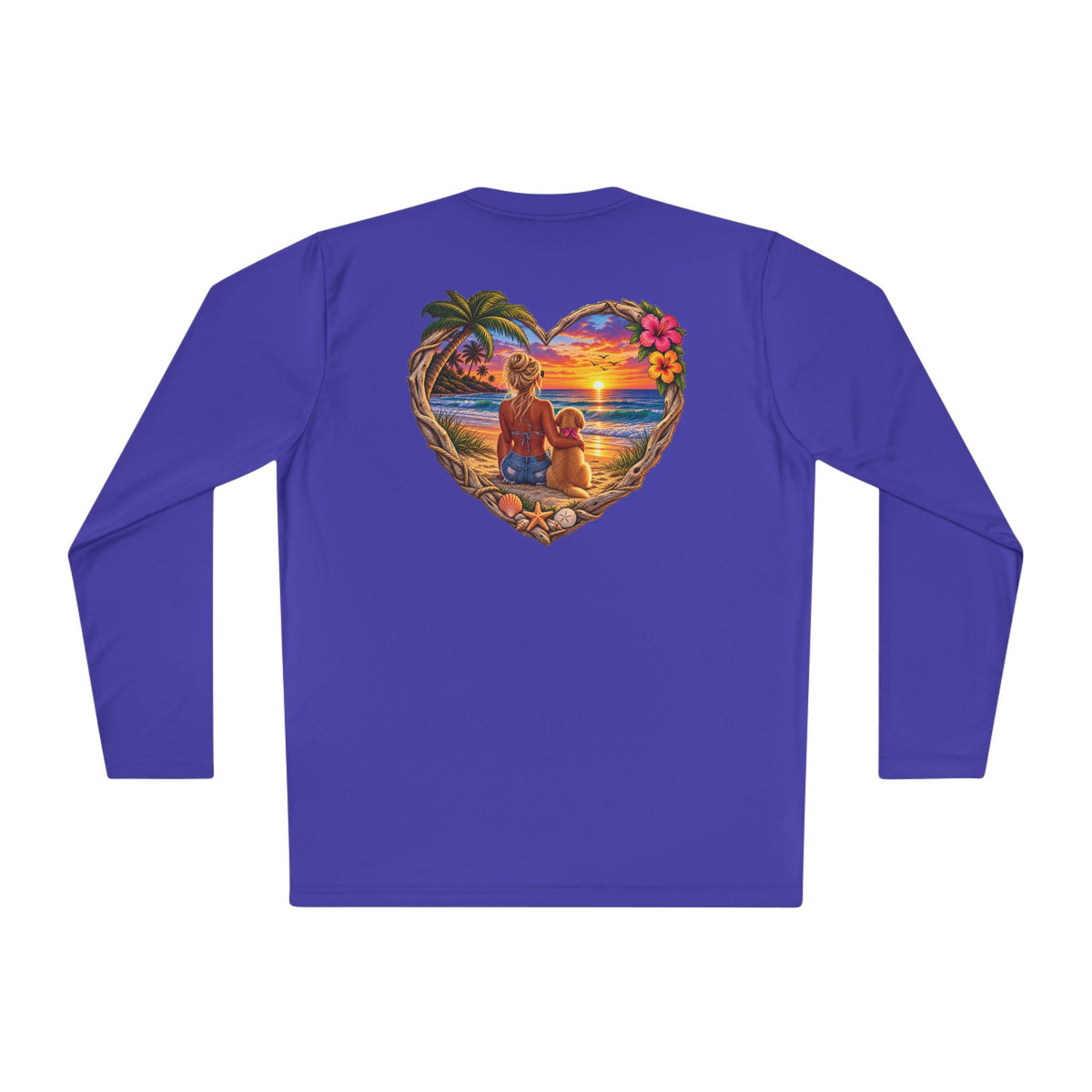 Female with pup Moisture Wicking Long Sleeve
