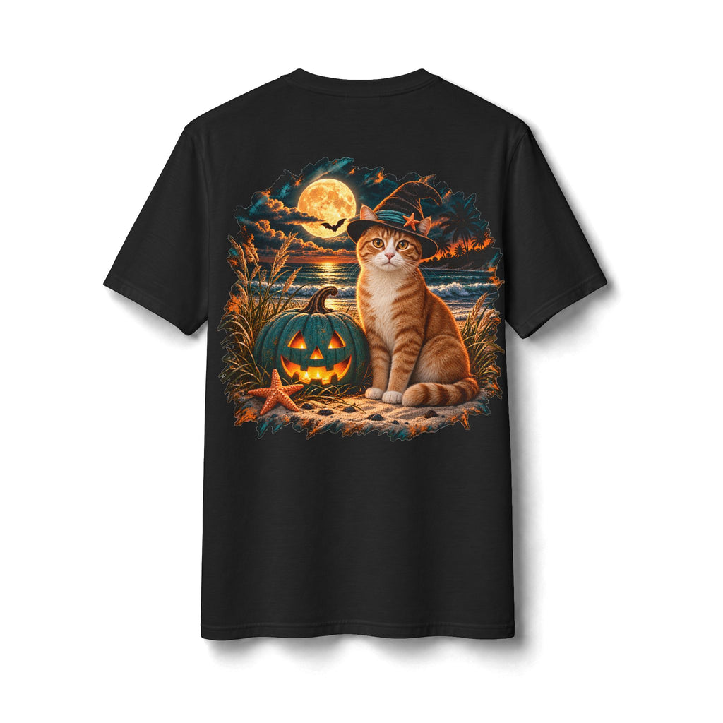 Moonlit Whiskers Coastal Halloween Tee