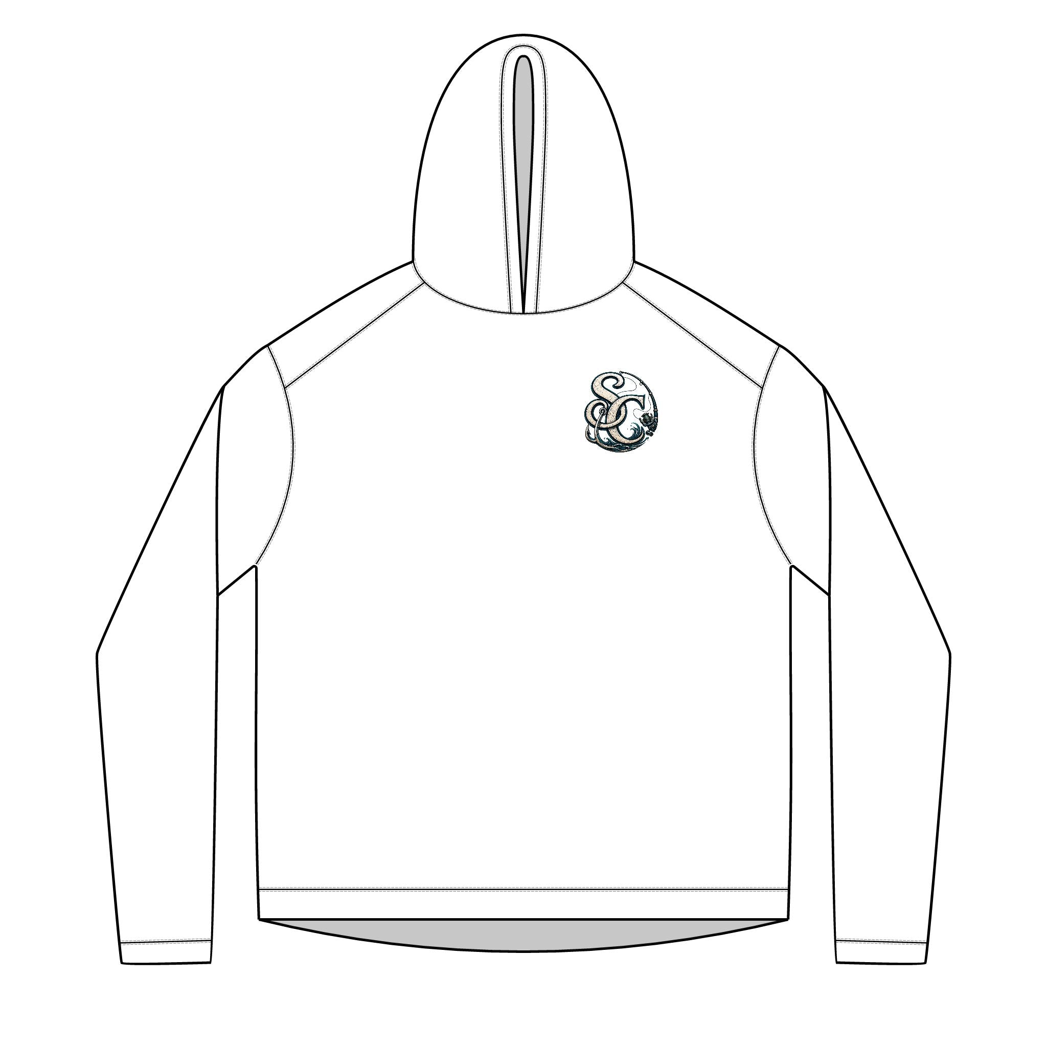 Salty Chick Blonde Female Logo Long Sleeve Solar Hoodie