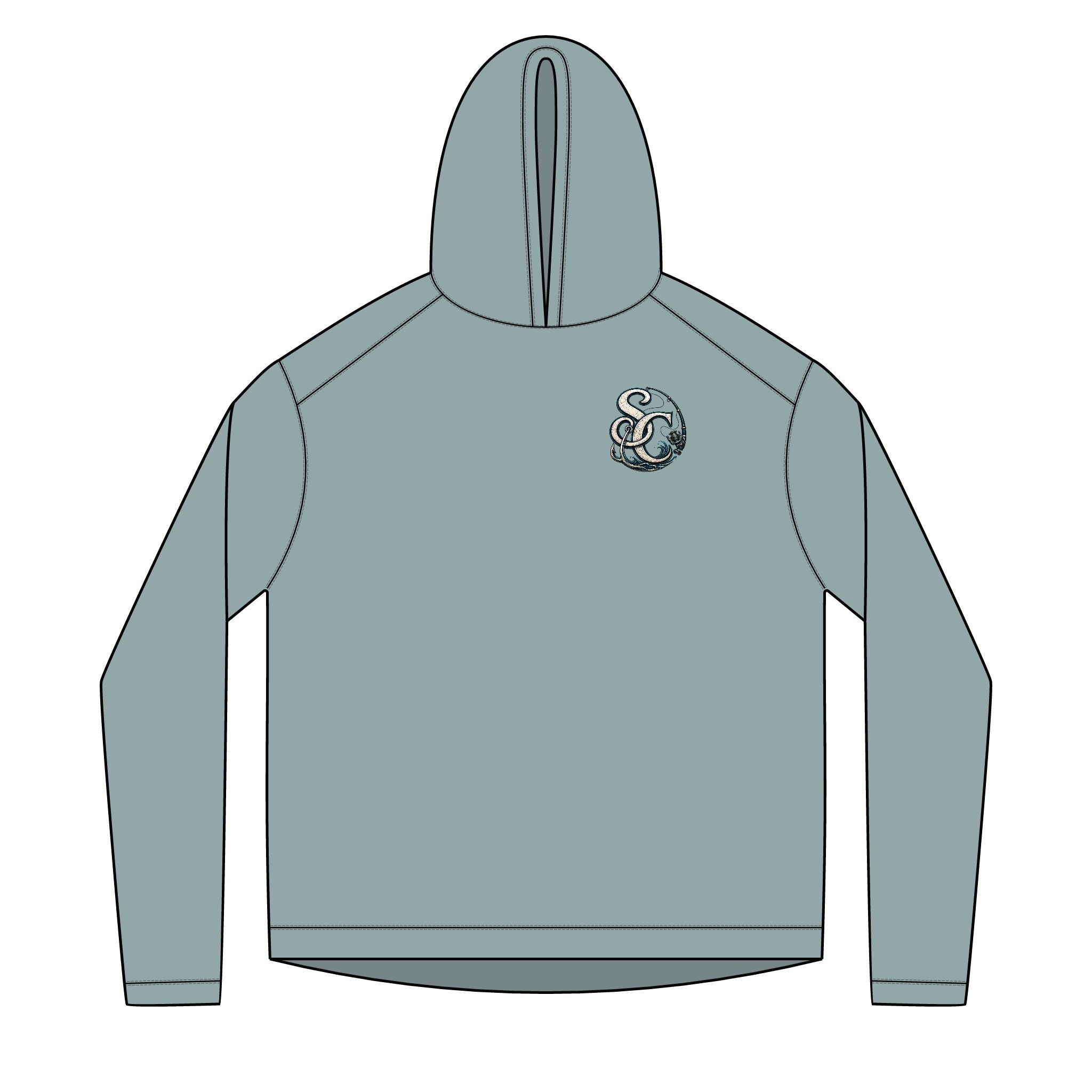 Salty Chick Blonde Female Logo Long Sleeve Solar Hoodie