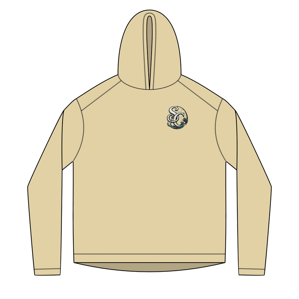 Salty Chick Blonde Female Logo Long Sleeve Solar Hoodie