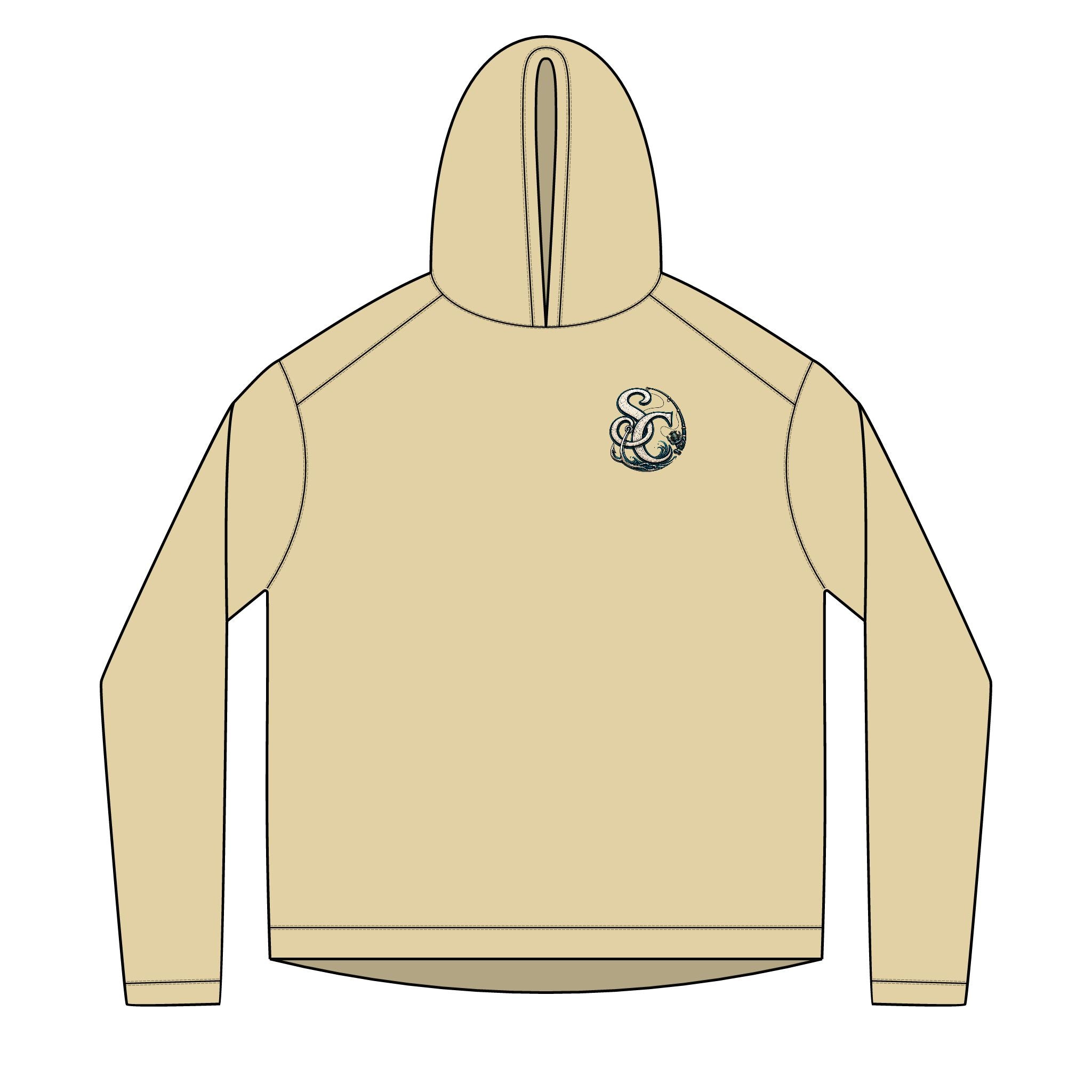 Salty Chick Blonde Female Logo Long Sleeve Solar Hoodie