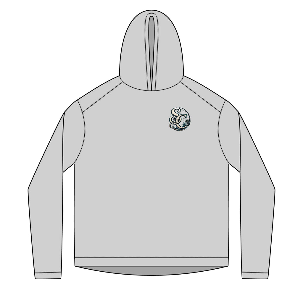 Salty Chick Blonde Female Logo Long Sleeve Solar Hoodie