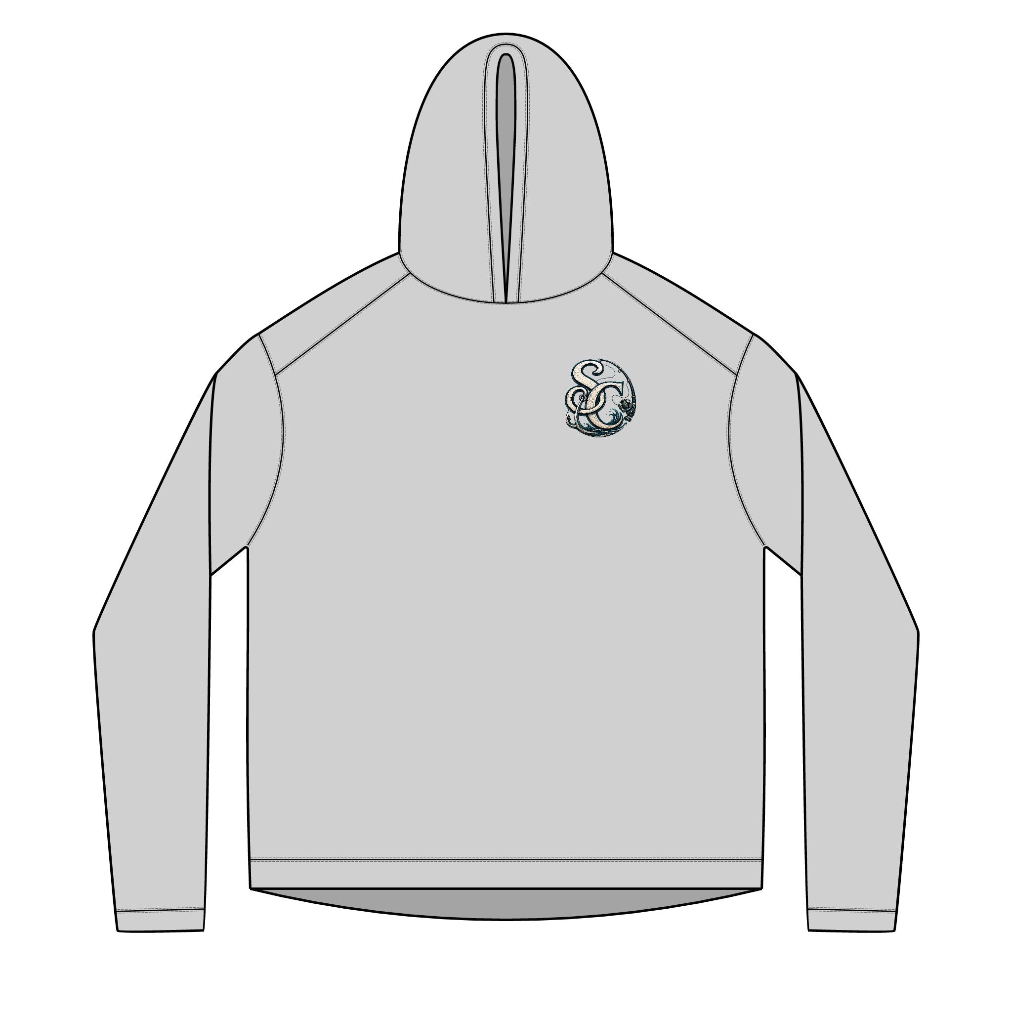 Salty Chick Blonde Female Logo Long Sleeve Solar Hoodie
