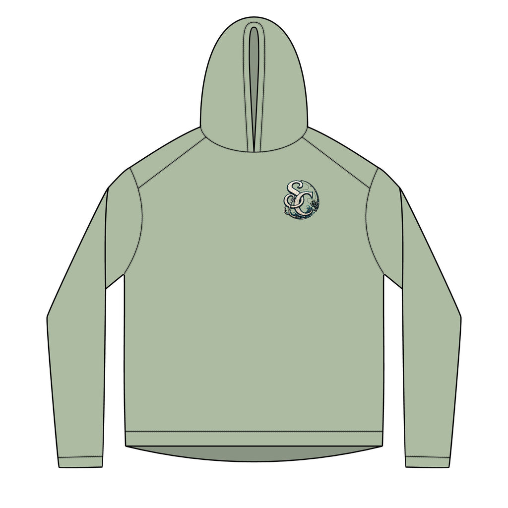Salty Chick Blonde Female Logo Long Sleeve Solar Hoodie