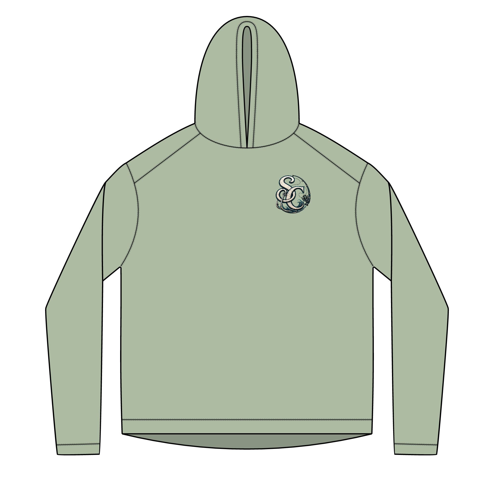 Salty Chick Blonde Female Logo Long Sleeve Solar Hoodie