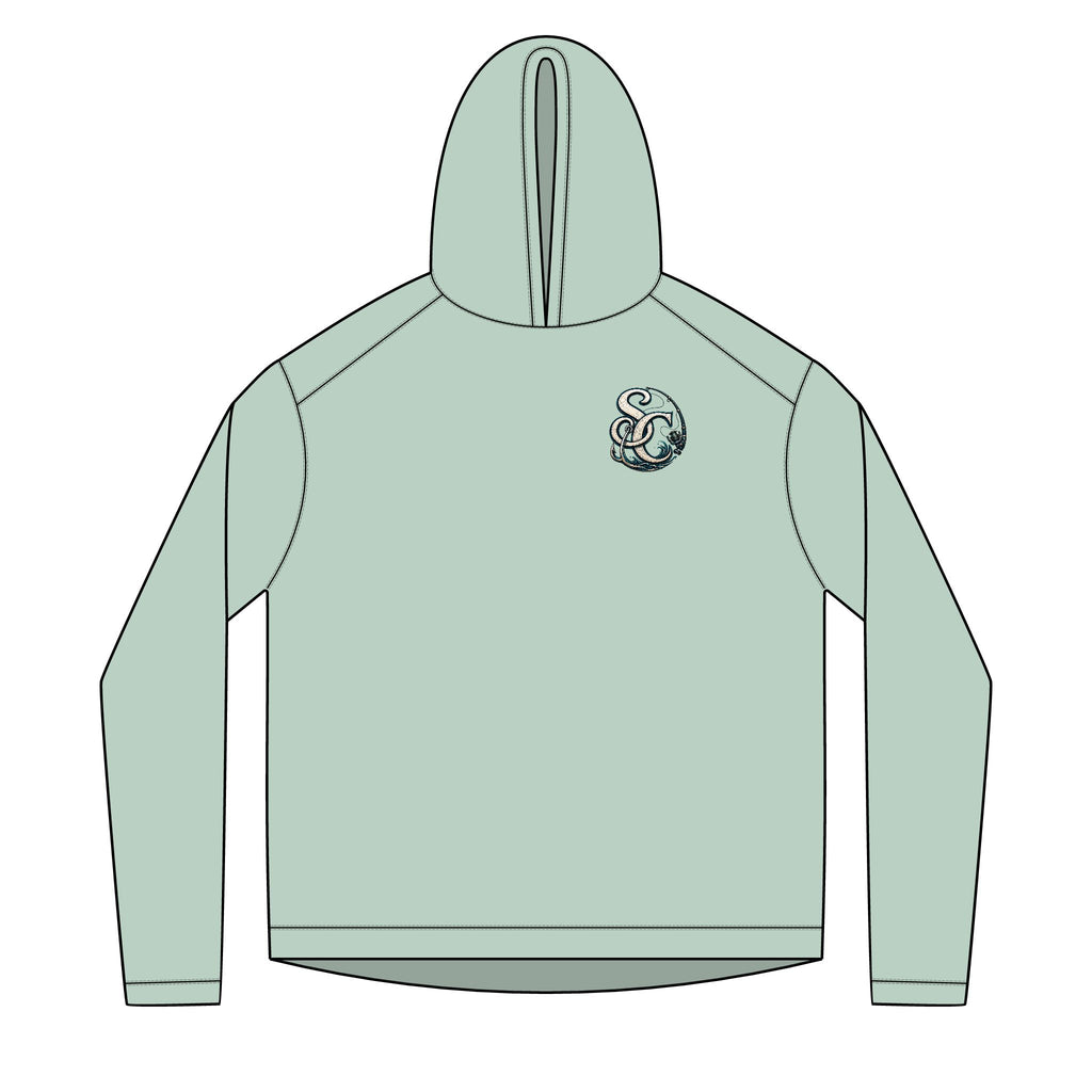 Salty Chick Blonde Female Logo Long Sleeve Solar Hoodie