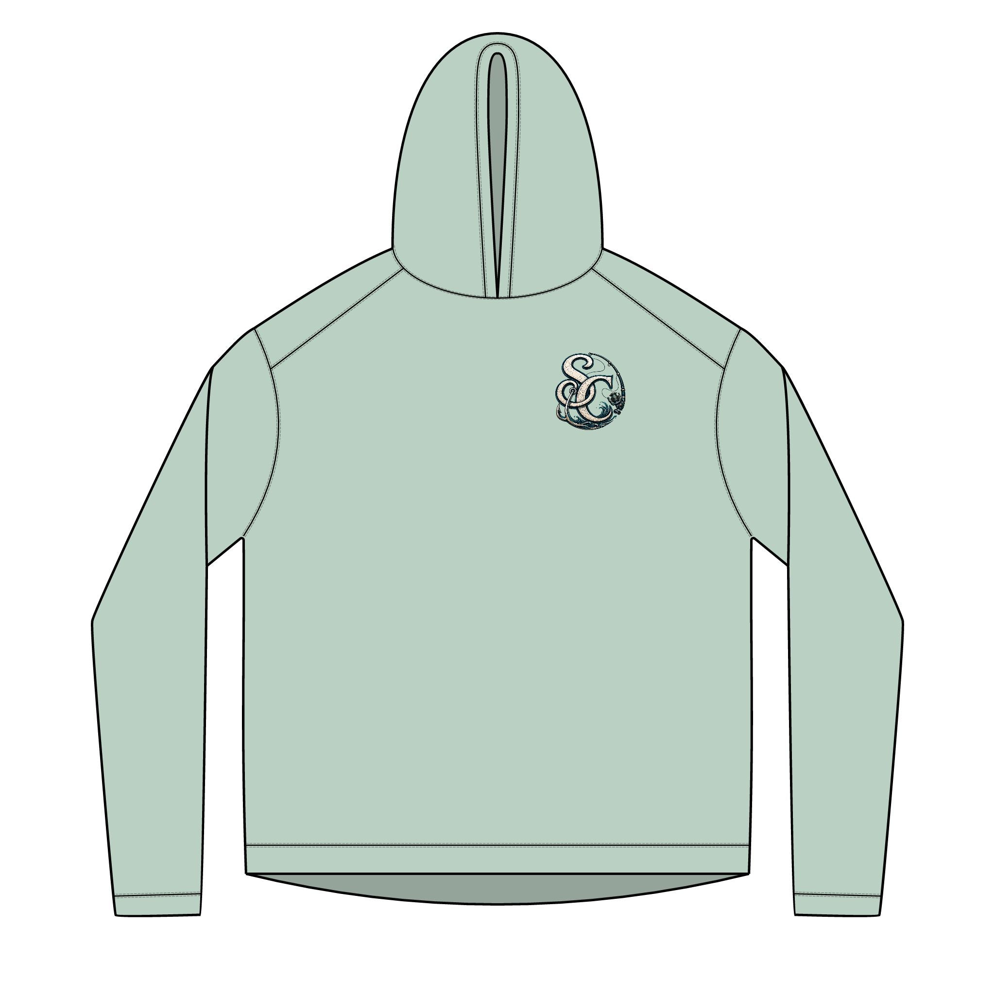 Salty Chick Blonde Female Logo Long Sleeve Solar Hoodie