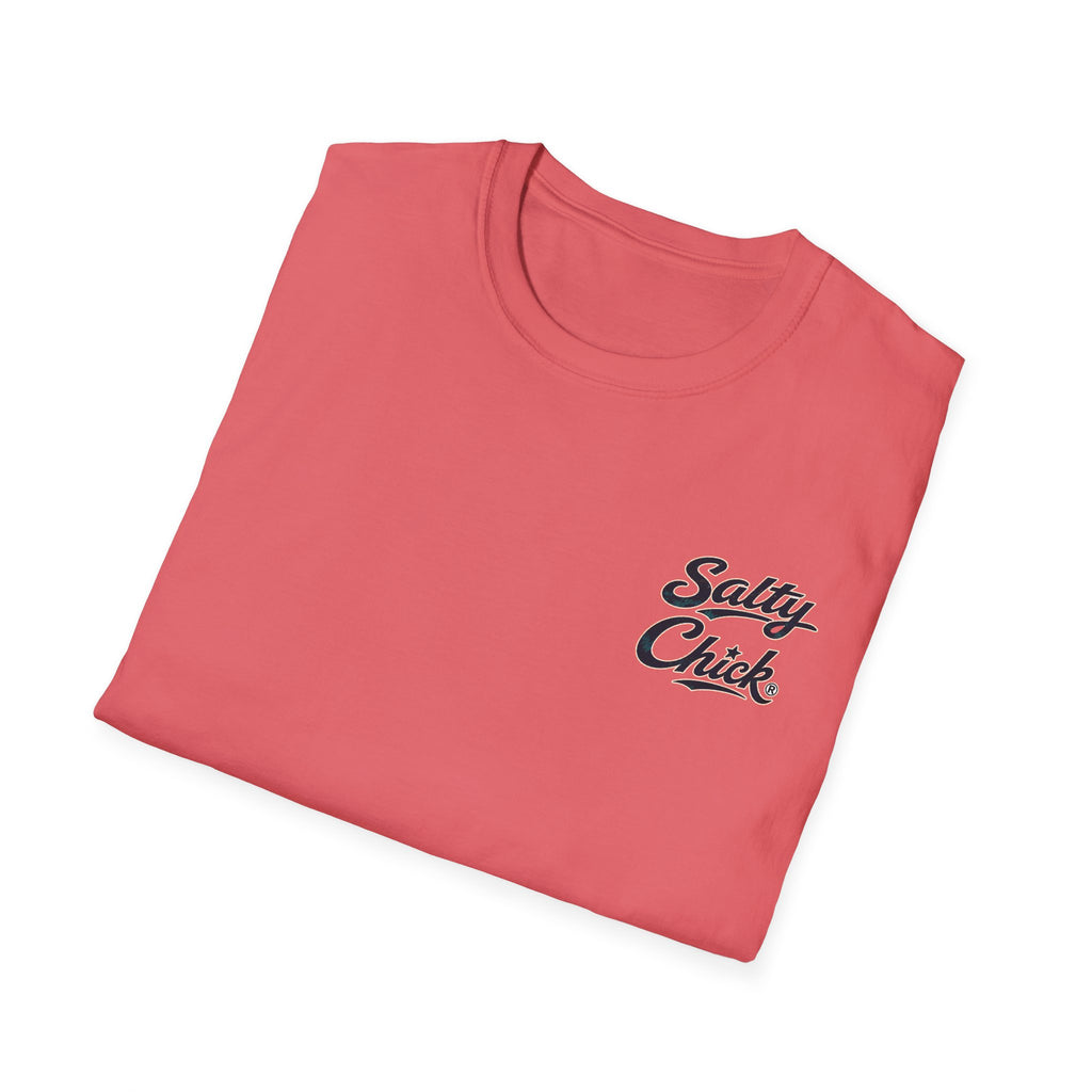 Salty Chick Beach Scene Cotton Tee – Coastal Life