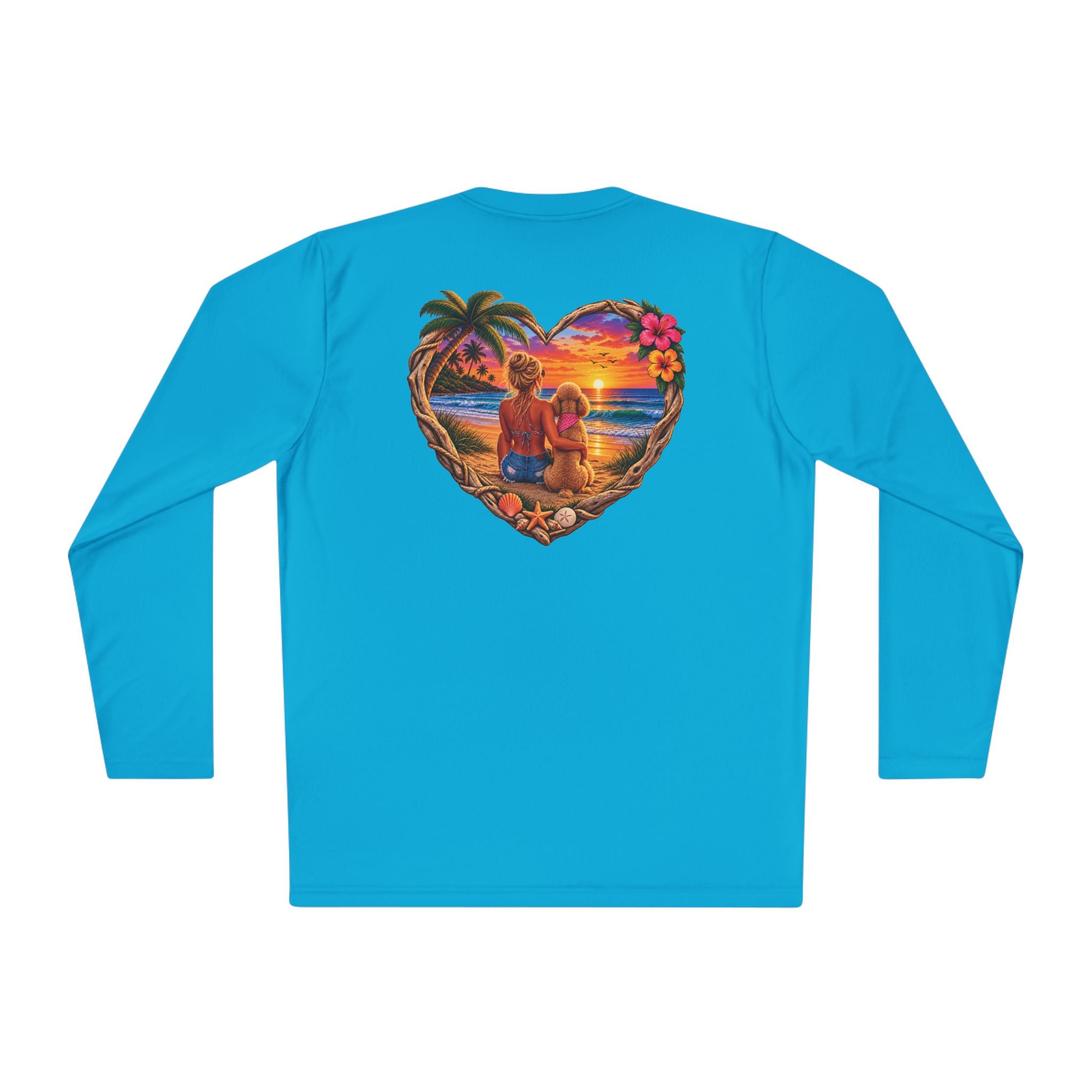 Female with Poodle Moisture Wicking Long Sleeve