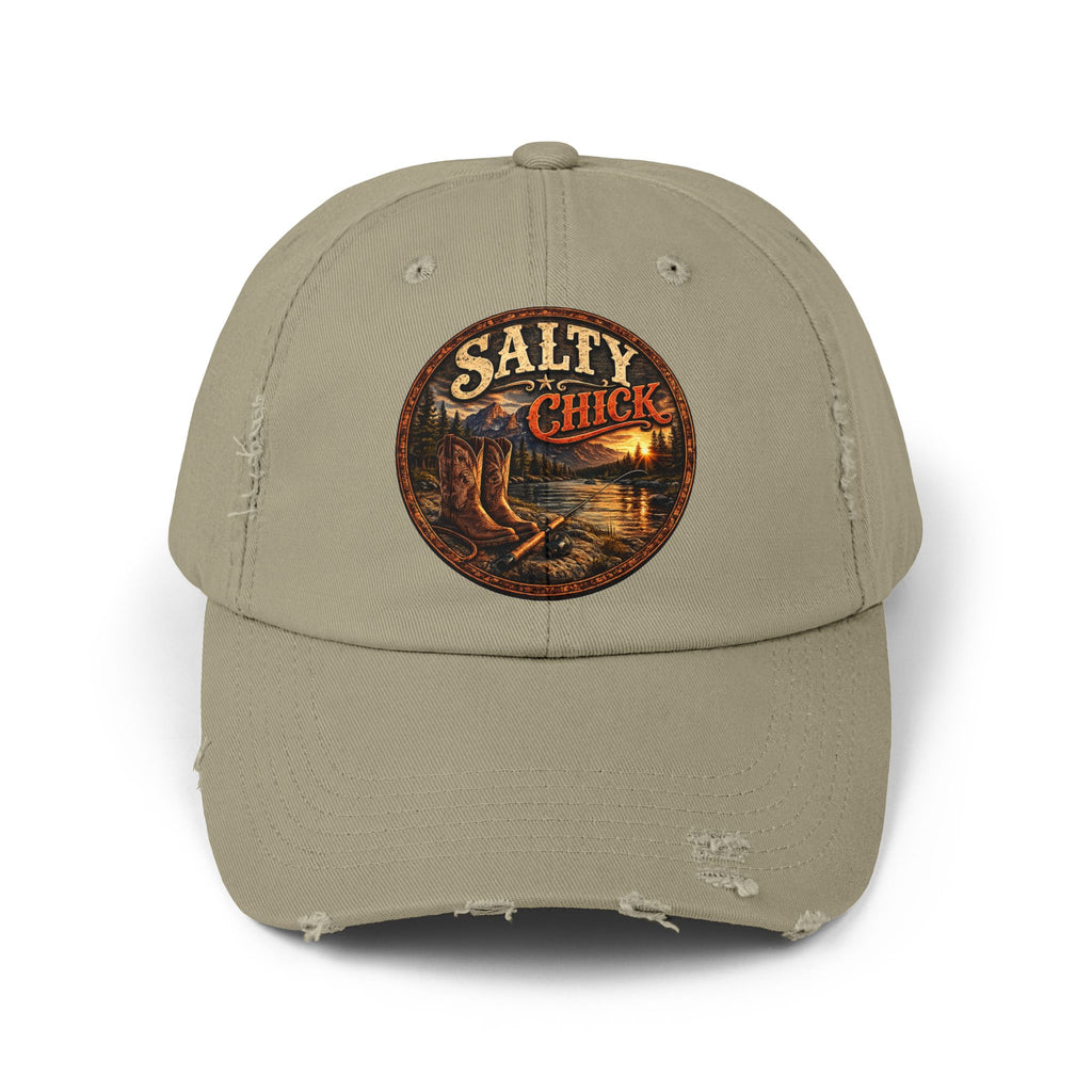 Salty Chick Boots & Rods Distressed Cap – Fishing