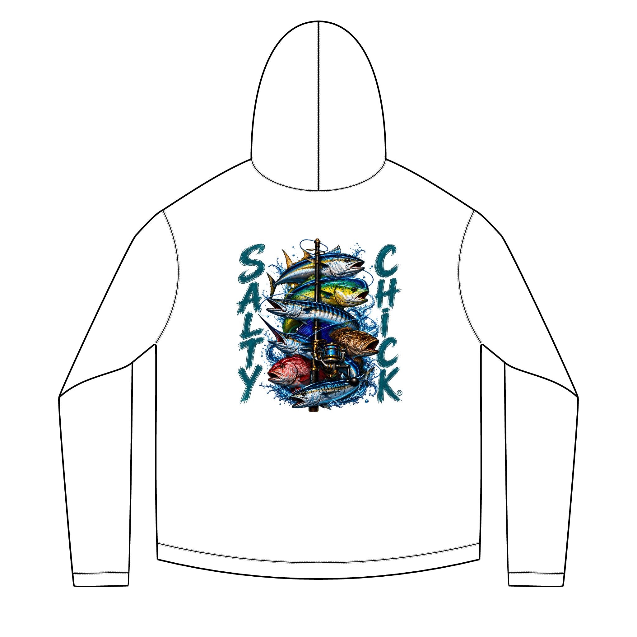 Salty Chick Salt & Cast Long Sleeve Solar Hoodie – Fishing