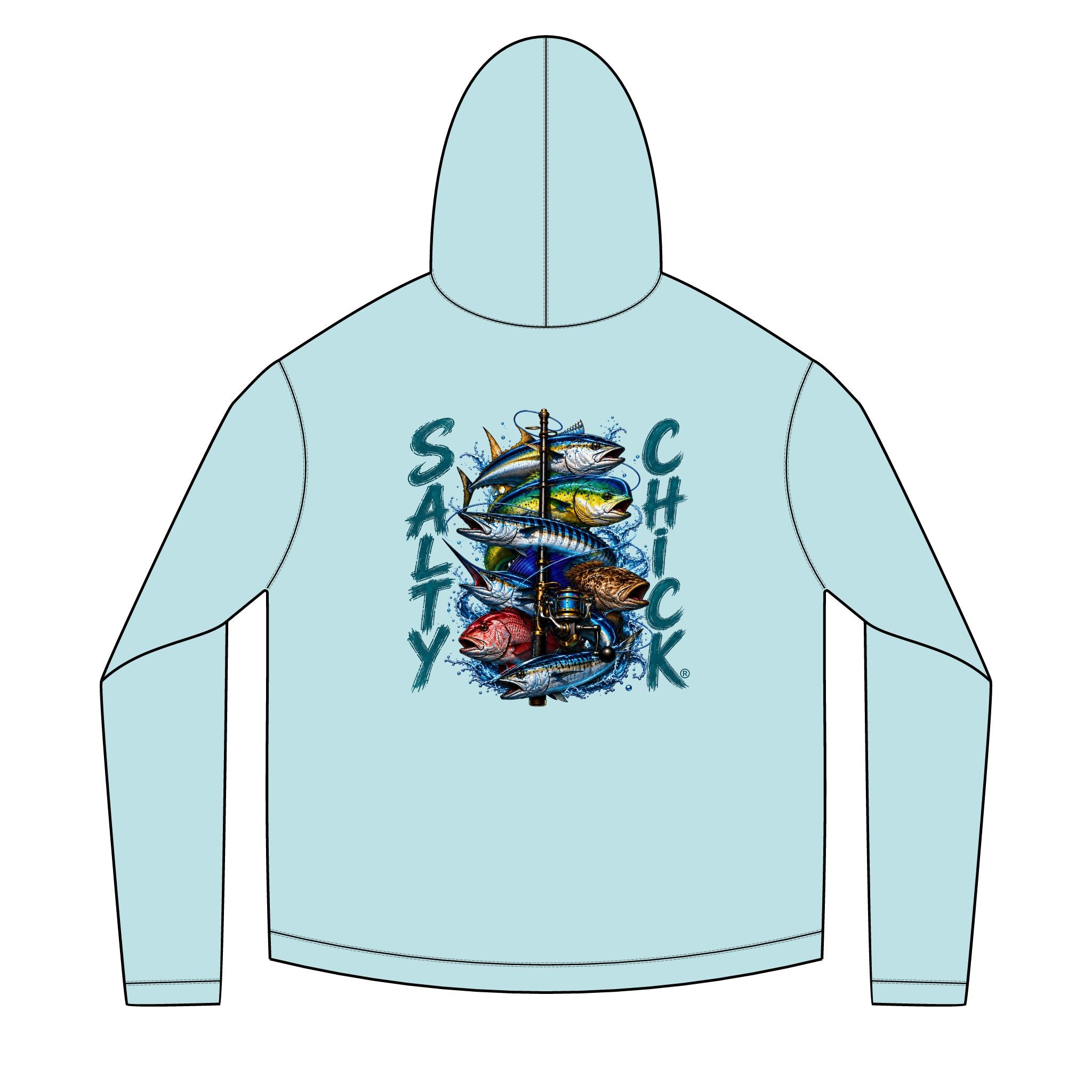Salty Chick Salt & Cast Long Sleeve Solar Hoodie – Fishing