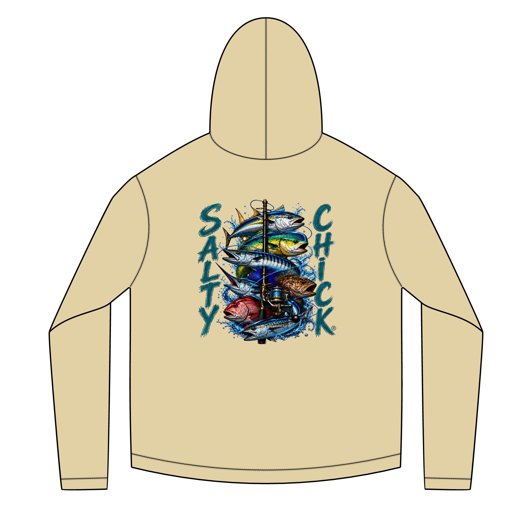 Salty Chick Salt & Cast Long Sleeve Solar Hoodie – Fishing