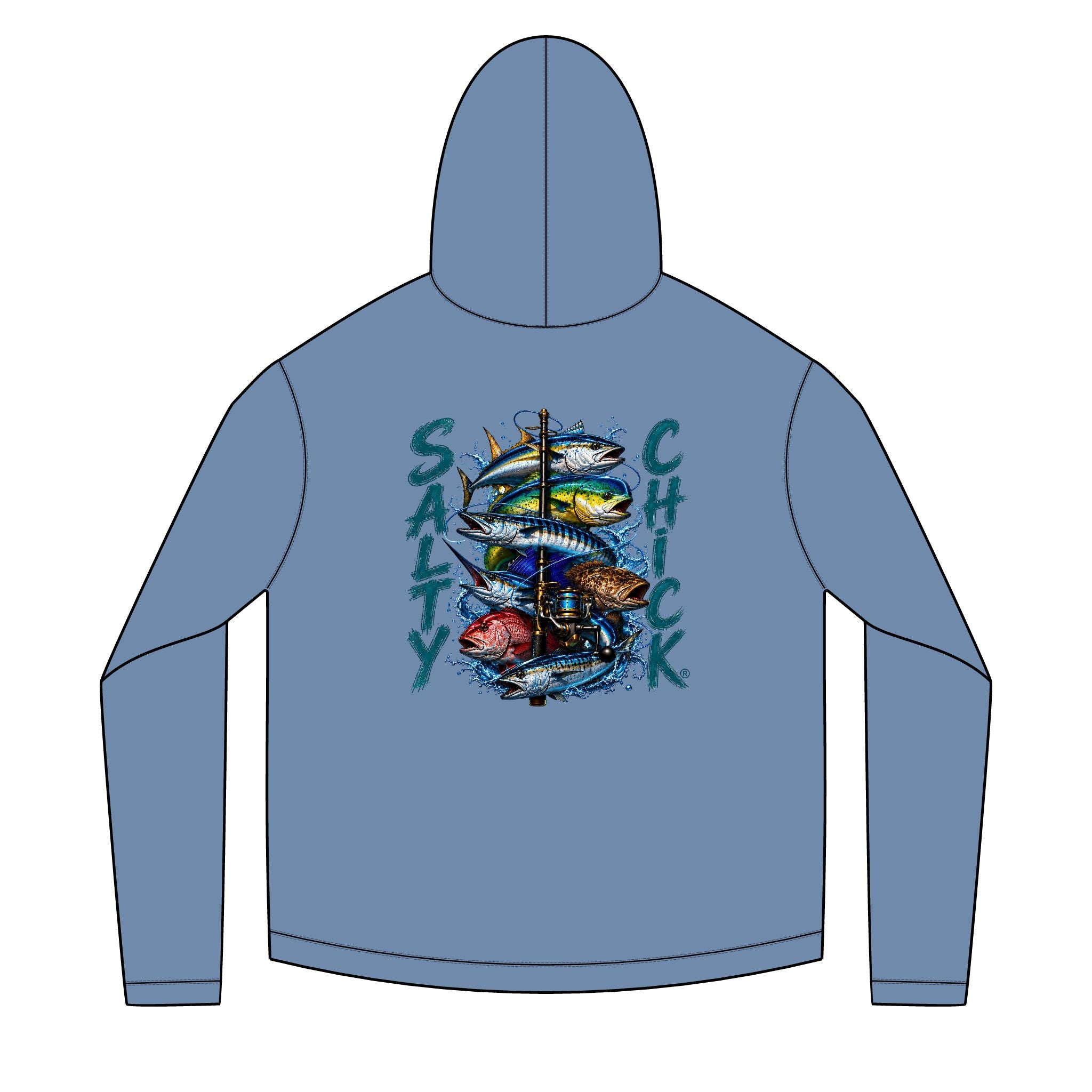 Salty Chick Salt & Cast Long Sleeve Solar Hoodie – Fishing