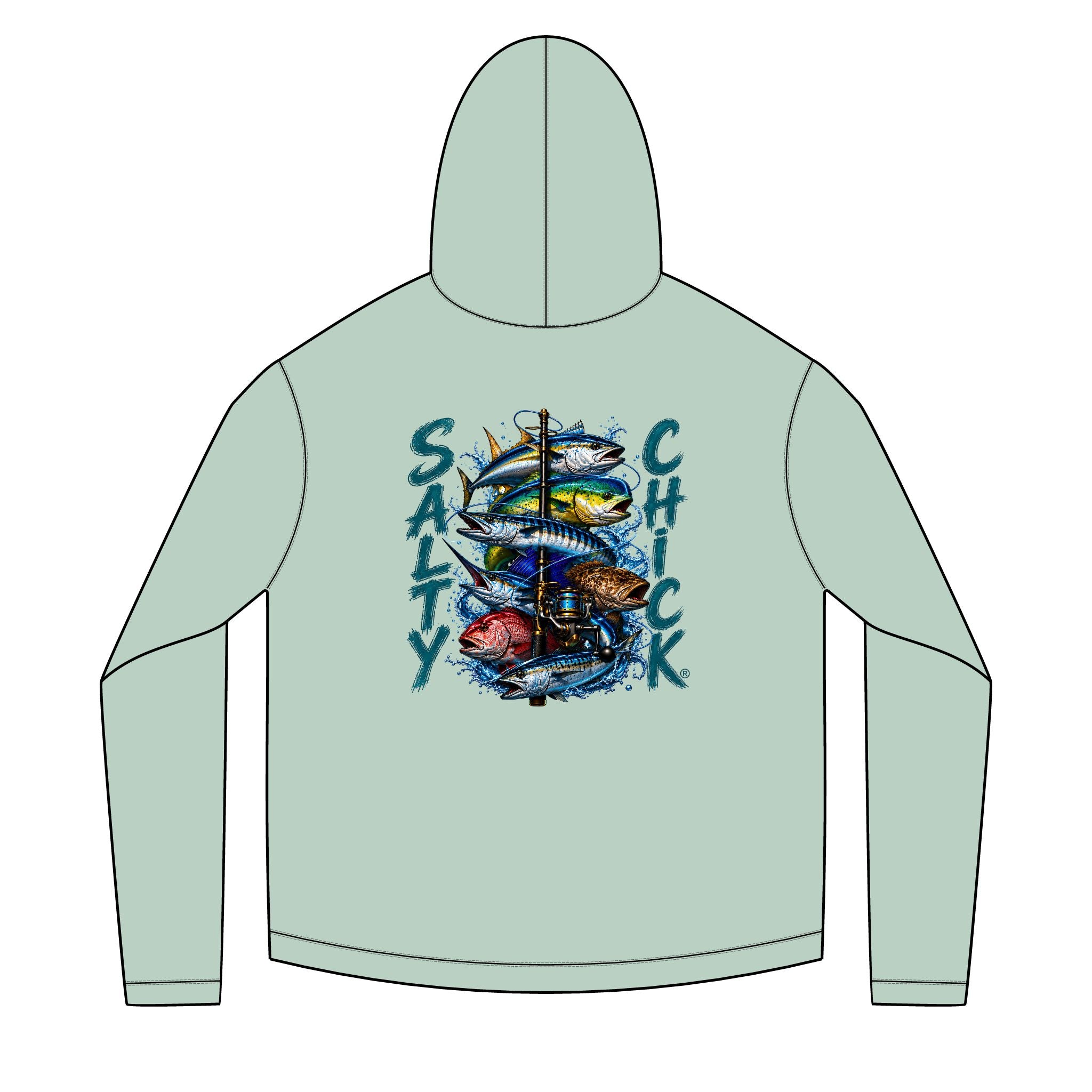 Salty Chick Salt & Cast Long Sleeve Solar Hoodie – Fishing