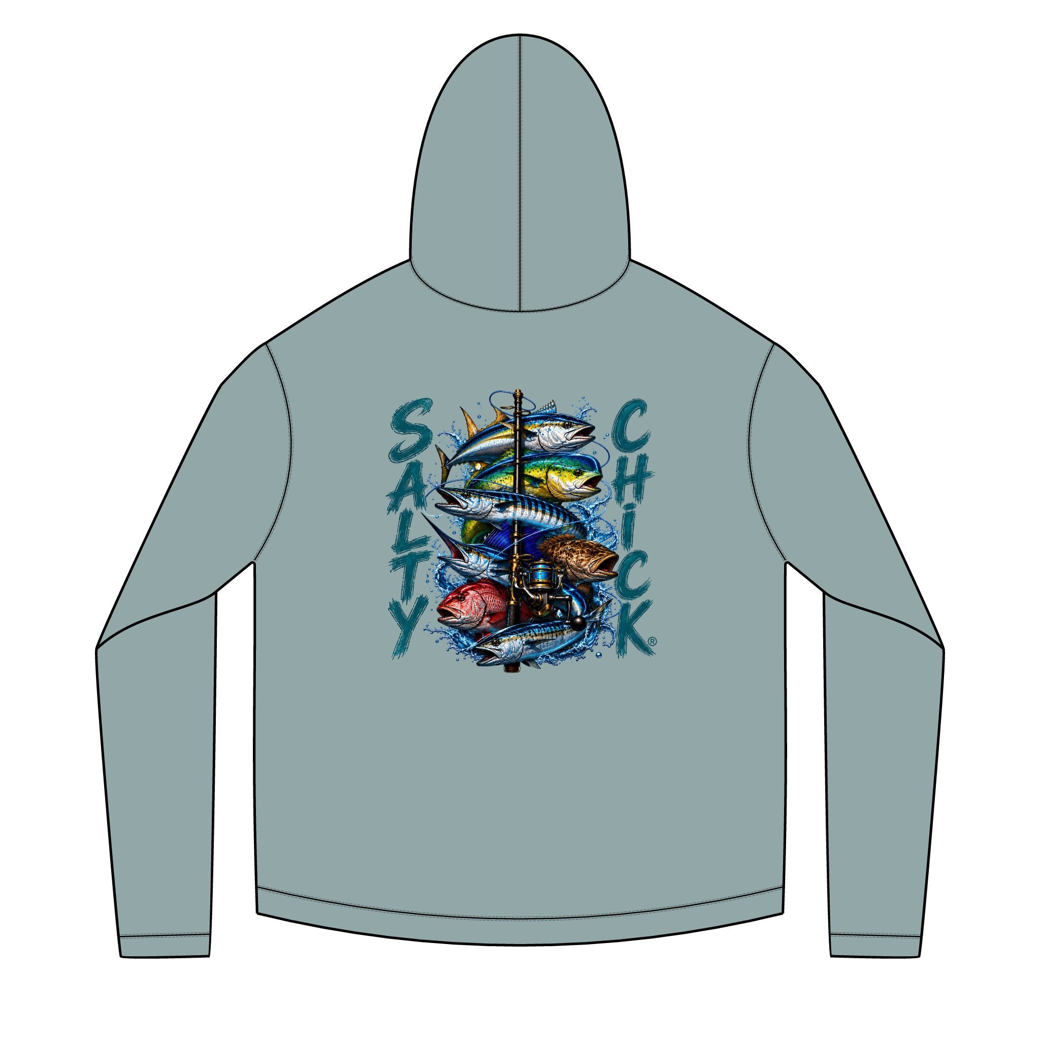 Salty Chick Salt & Cast Long Sleeve Solar Hoodie – Fishing