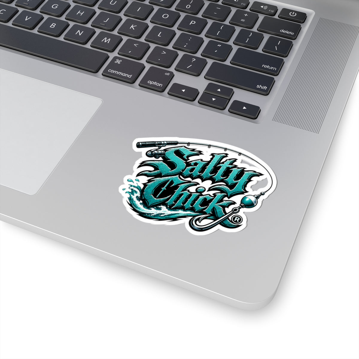 Salty Chick Fishing Logo Kiss-Cut Vinyl Sticker