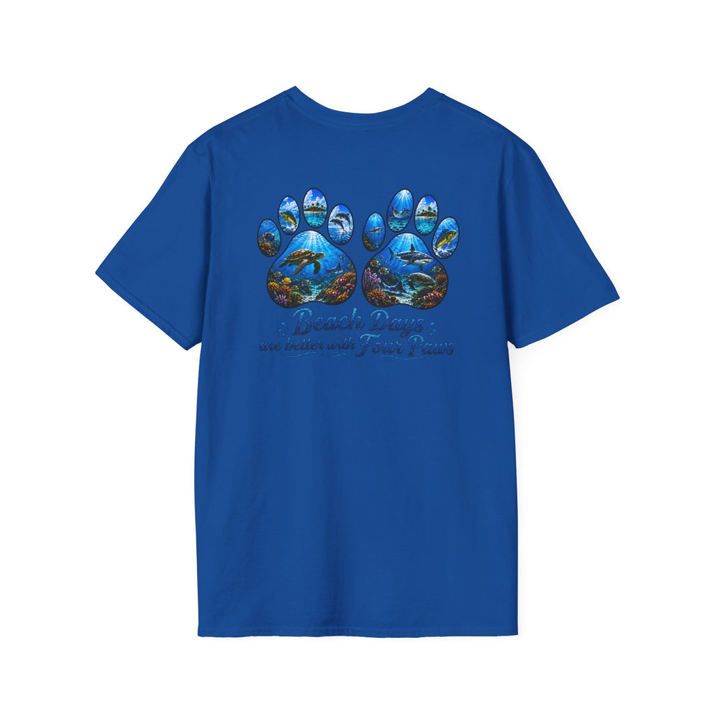 Salty Chick Paws & Waves Cotton Tee – Coastal Life