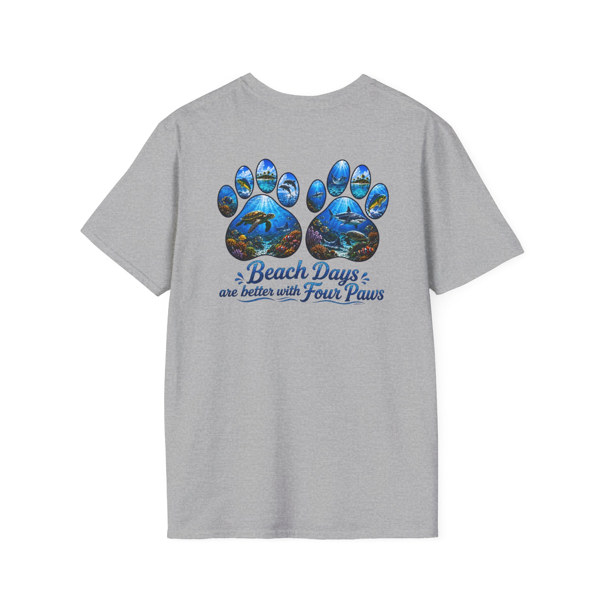 Salty Chick Paws & Waves Cotton Tee – Coastal Life