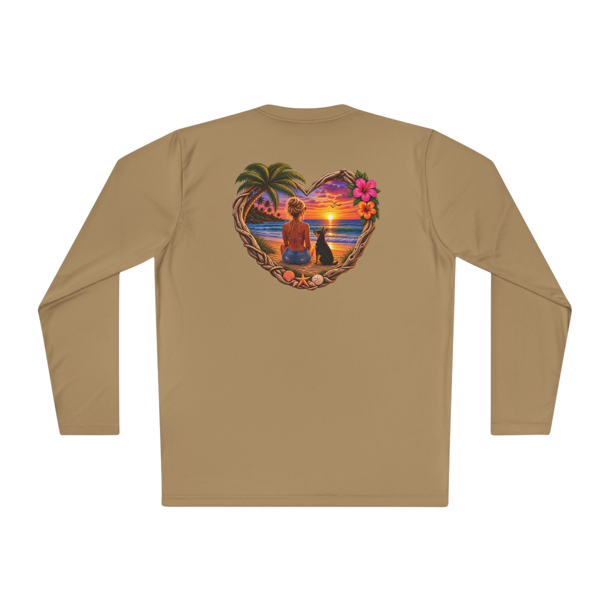Female with tripod dog Moisture Wicking Long Sleeve