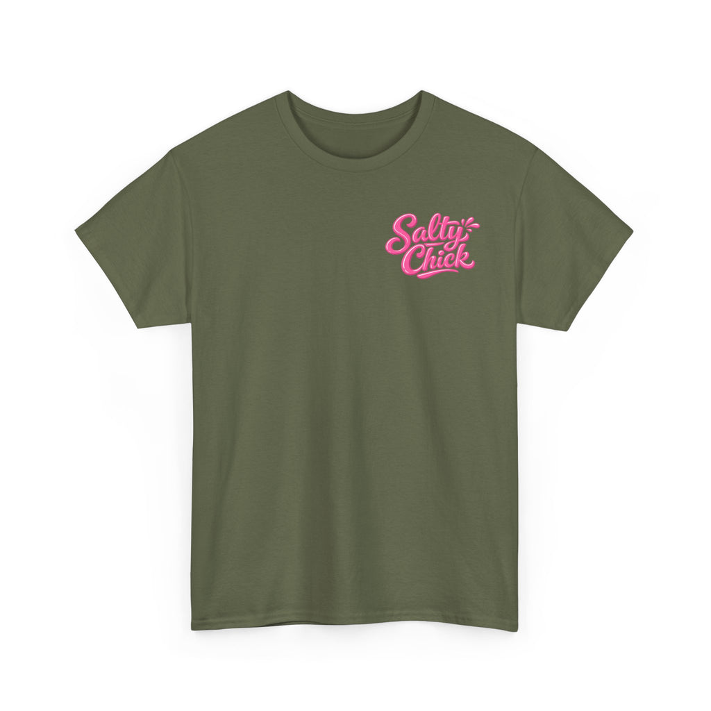 Salty Chick Hooked & Happy Heavy Cotton Tee – Fishing