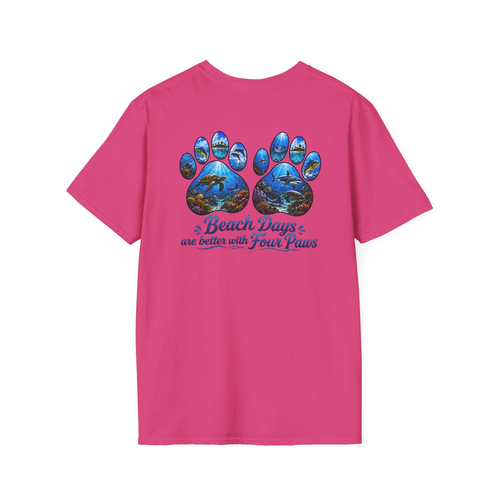 Salty Chick Paws & Waves Cotton Tee – Coastal Life
