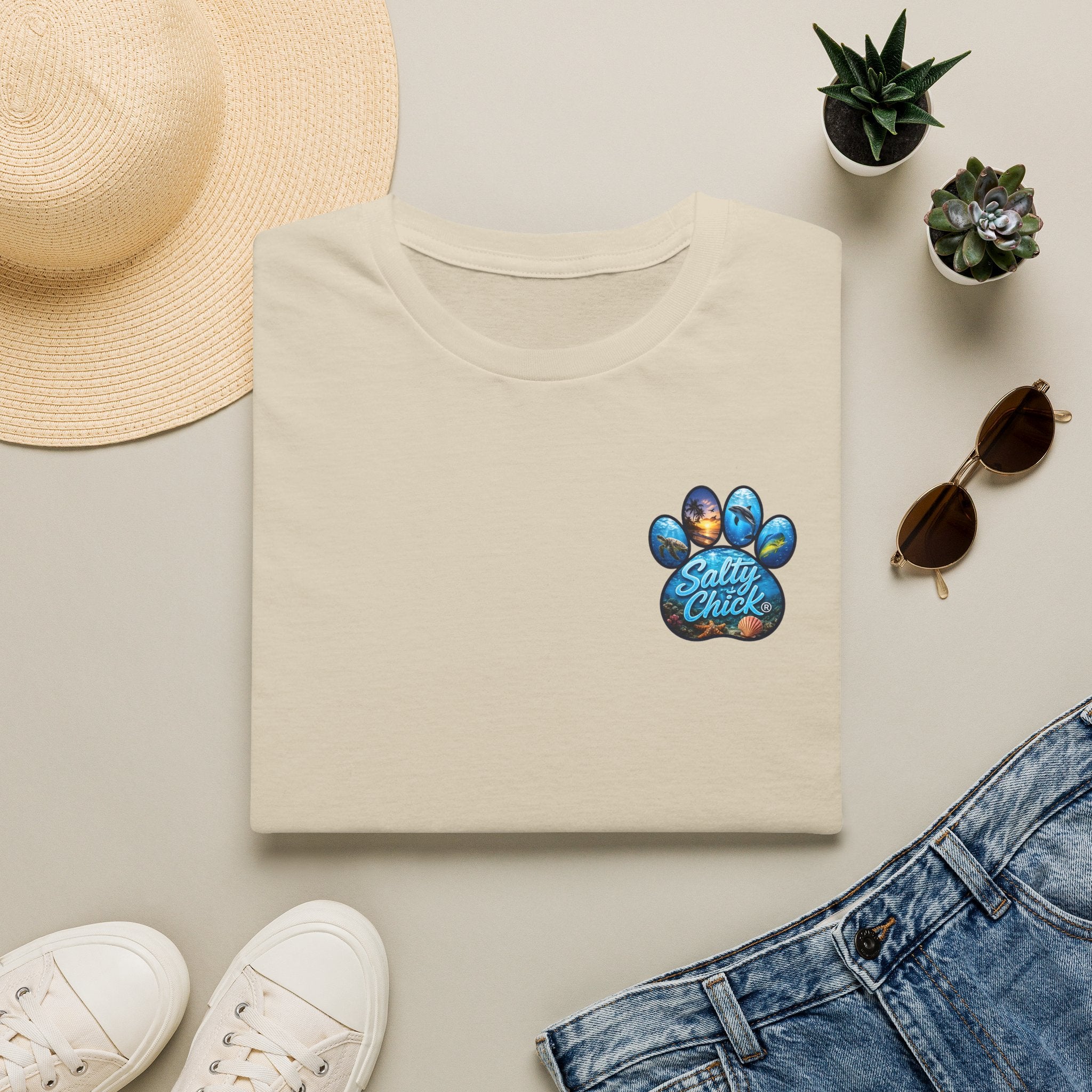 Salty Chick Dog Paws Cotton Tee – Coastal Life