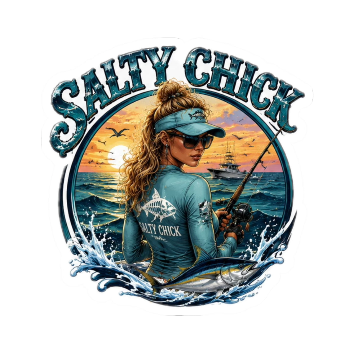 Salty Chick Fishing Kiss-Cut Vinyl Sticker Vol. 2