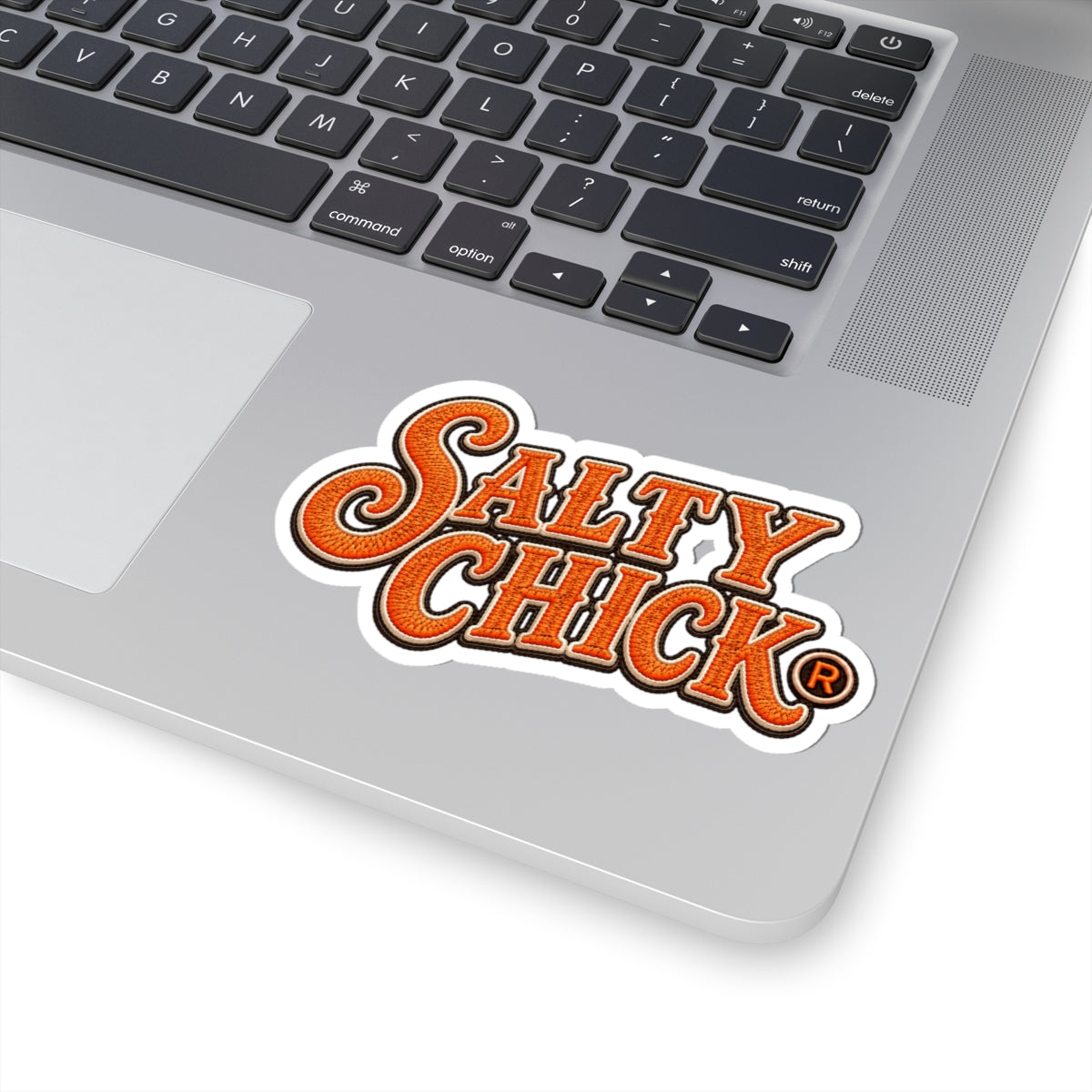 Salty Chick Orange Lettering Kiss-Cut Vinyl Sticker