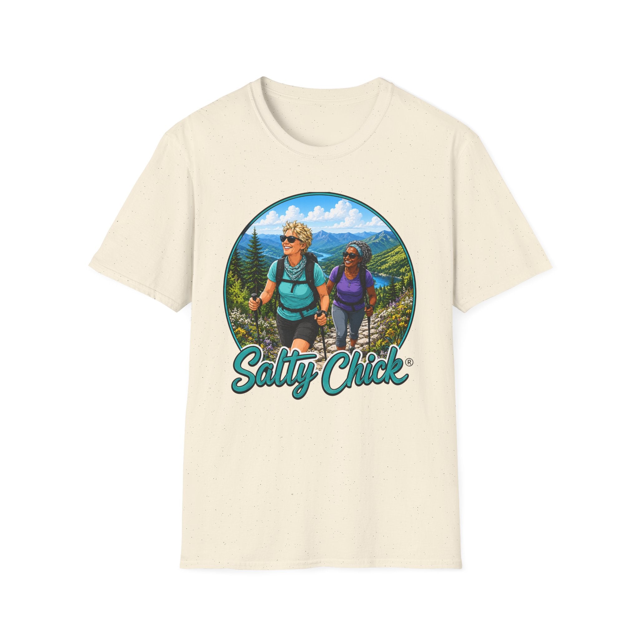 Salty Chick Summit Seeker Cotton Tee – Mountain Biking & Trails