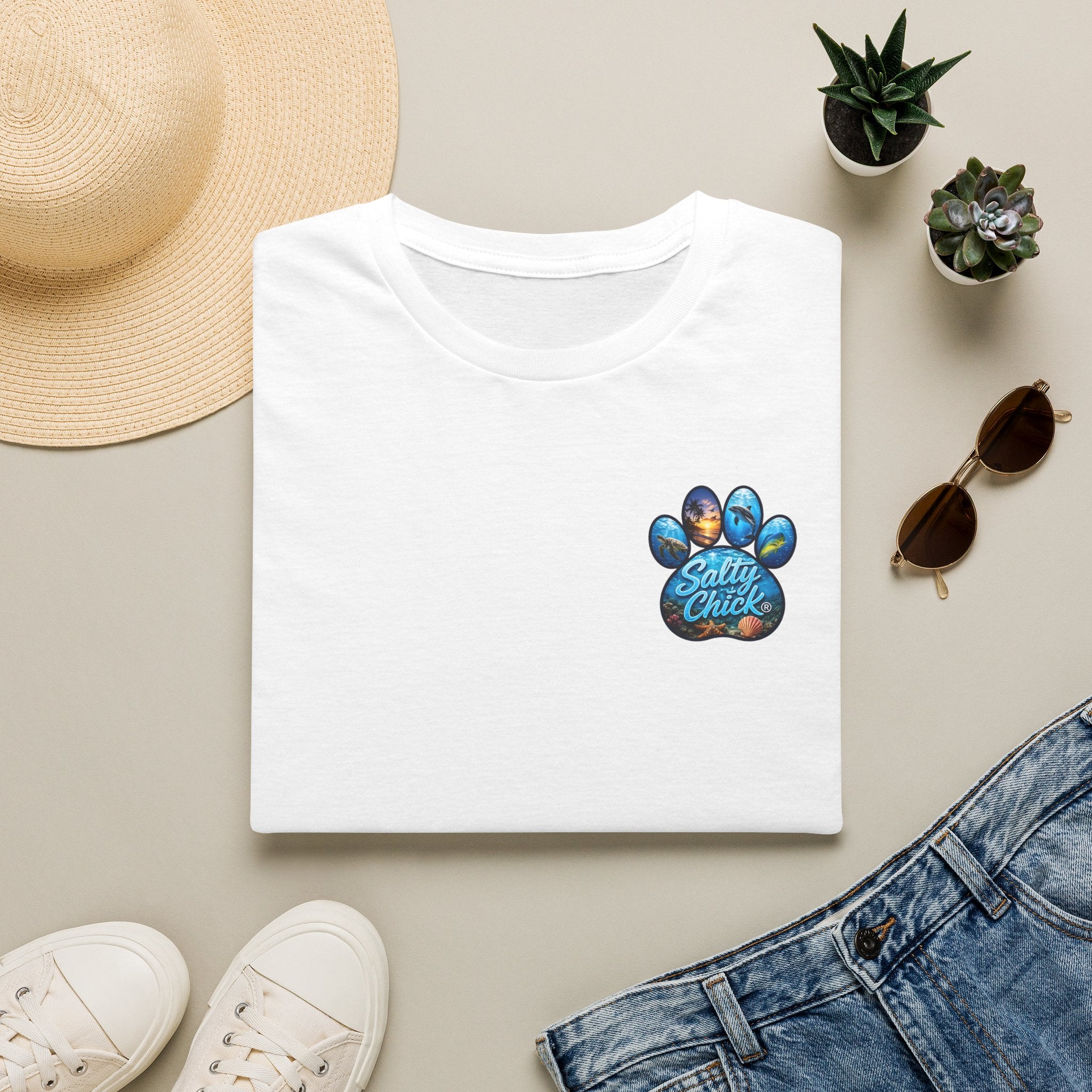 Salty Chick Dog Paws Cotton Tee – Coastal Life
