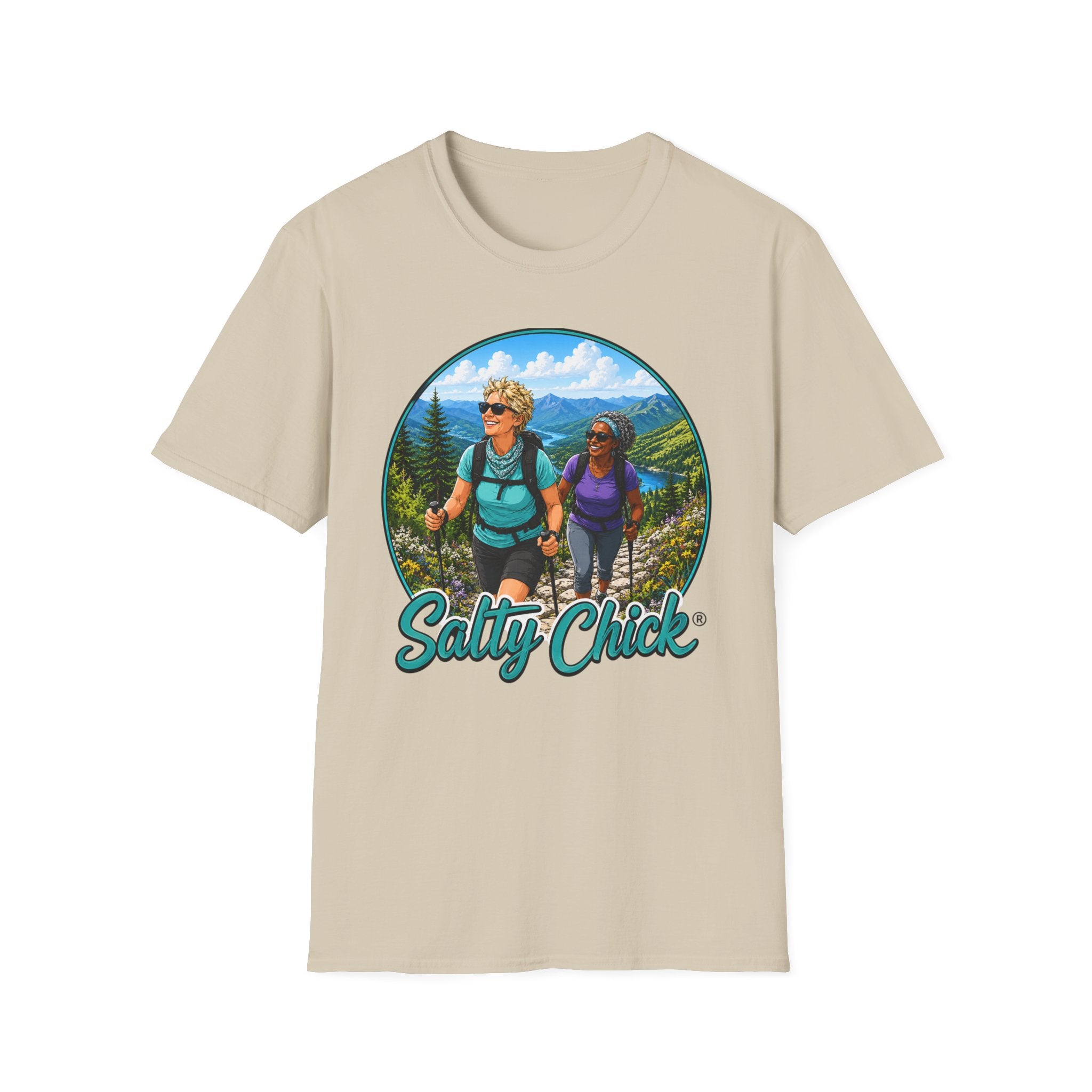 Salty Chick Summit Seeker Cotton Tee – Mountain Biking & Trails