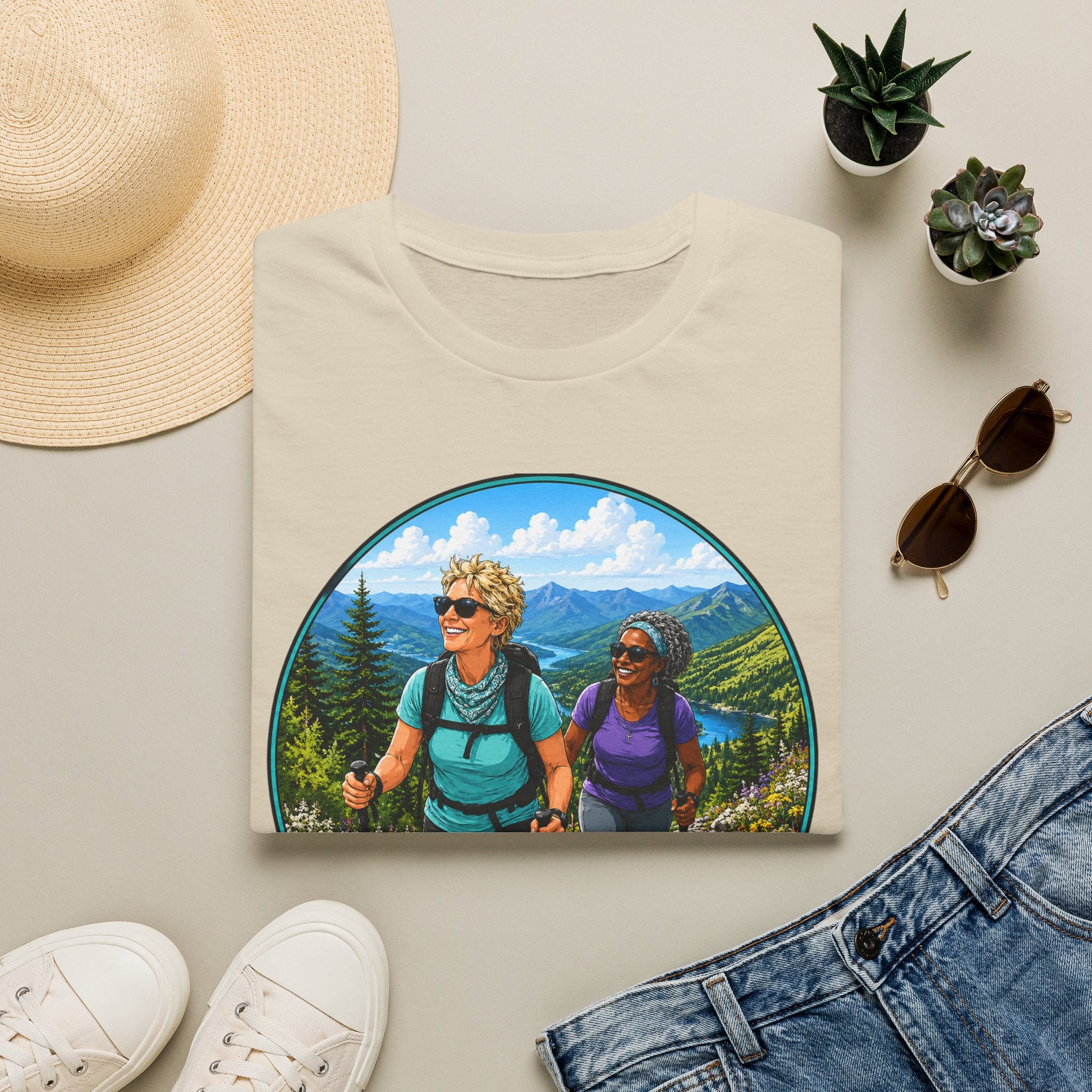 Salty Chick Summit Seeker Cotton Tee – Mountain Biking & Trails
