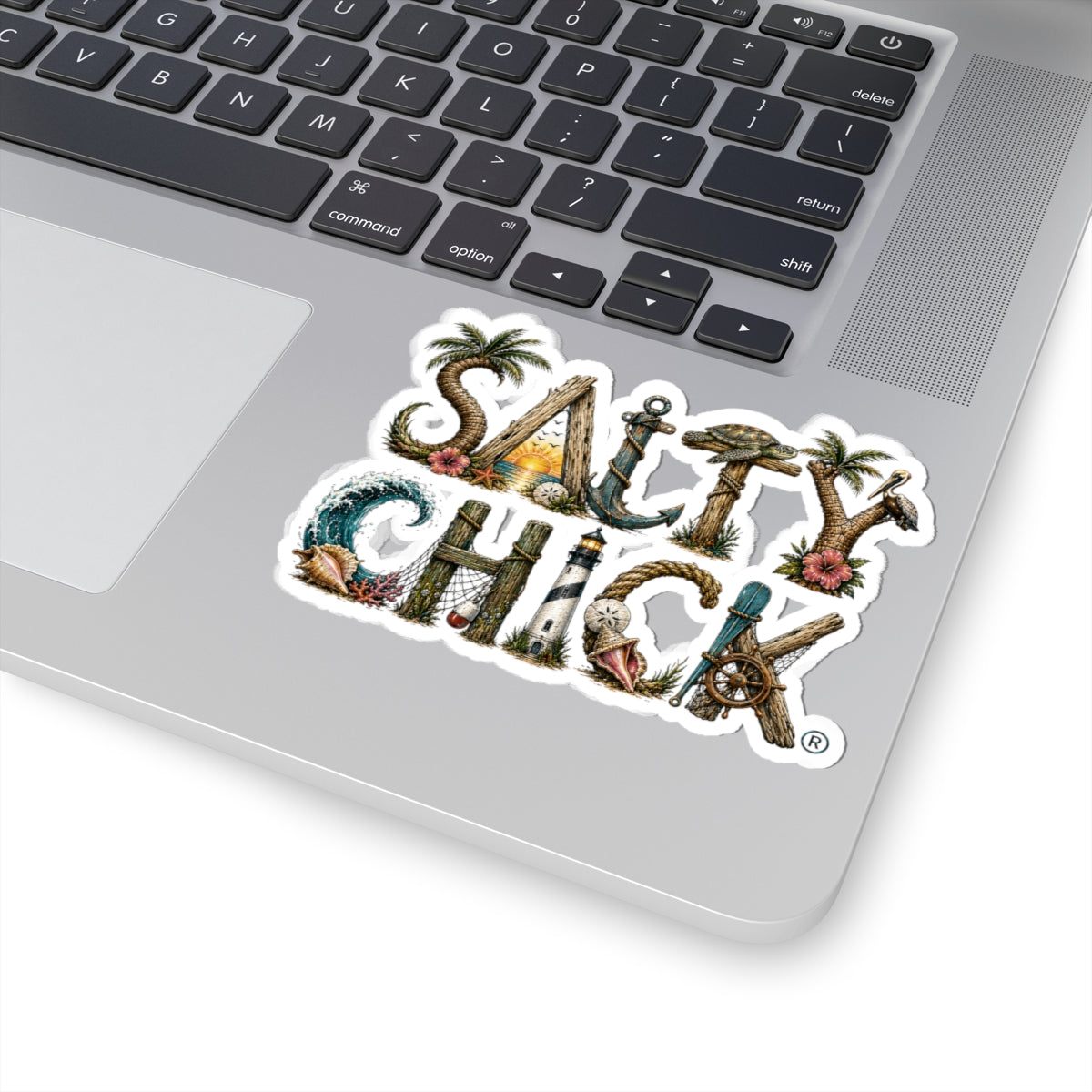 Salty Chick Unique Lettering Kiss-Cut Vinyl Sticker