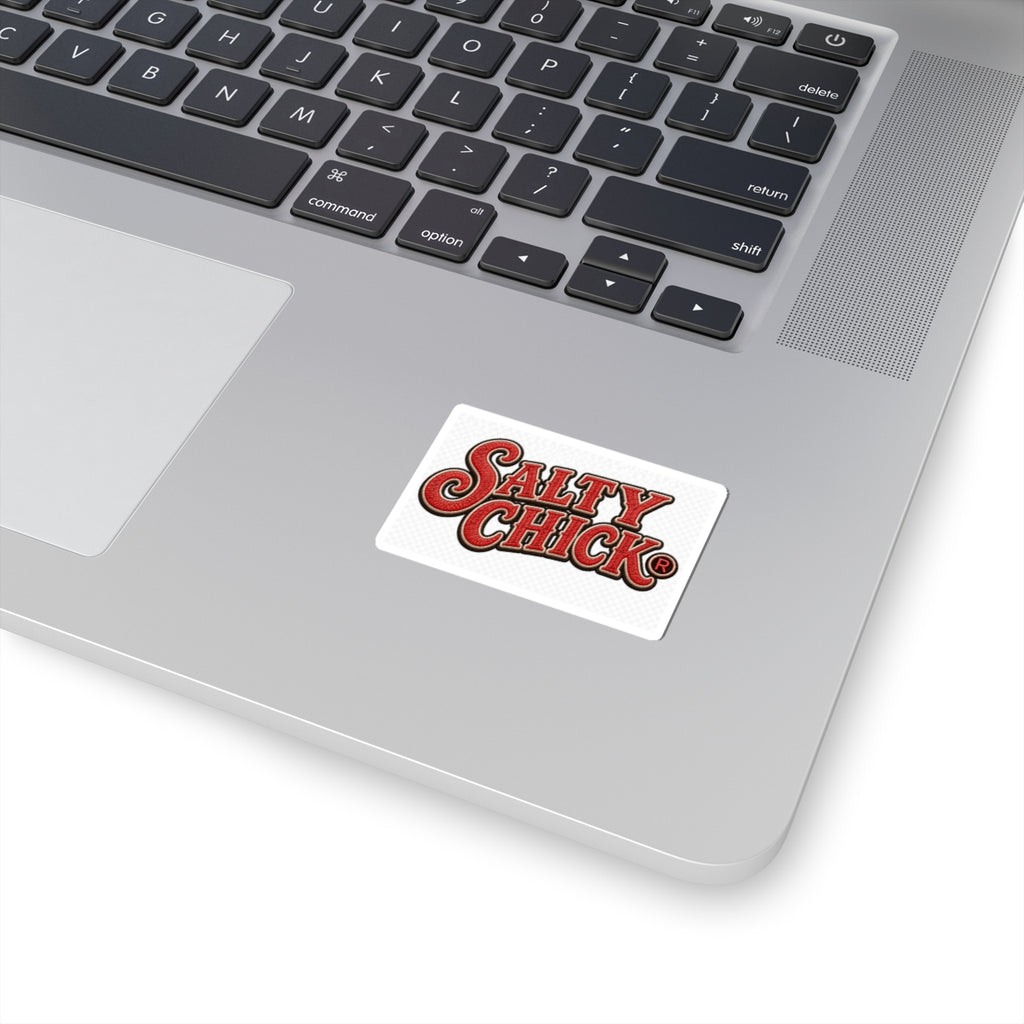 Salty Chick Red Lettering Kiss-Cut Vinyl Sticker