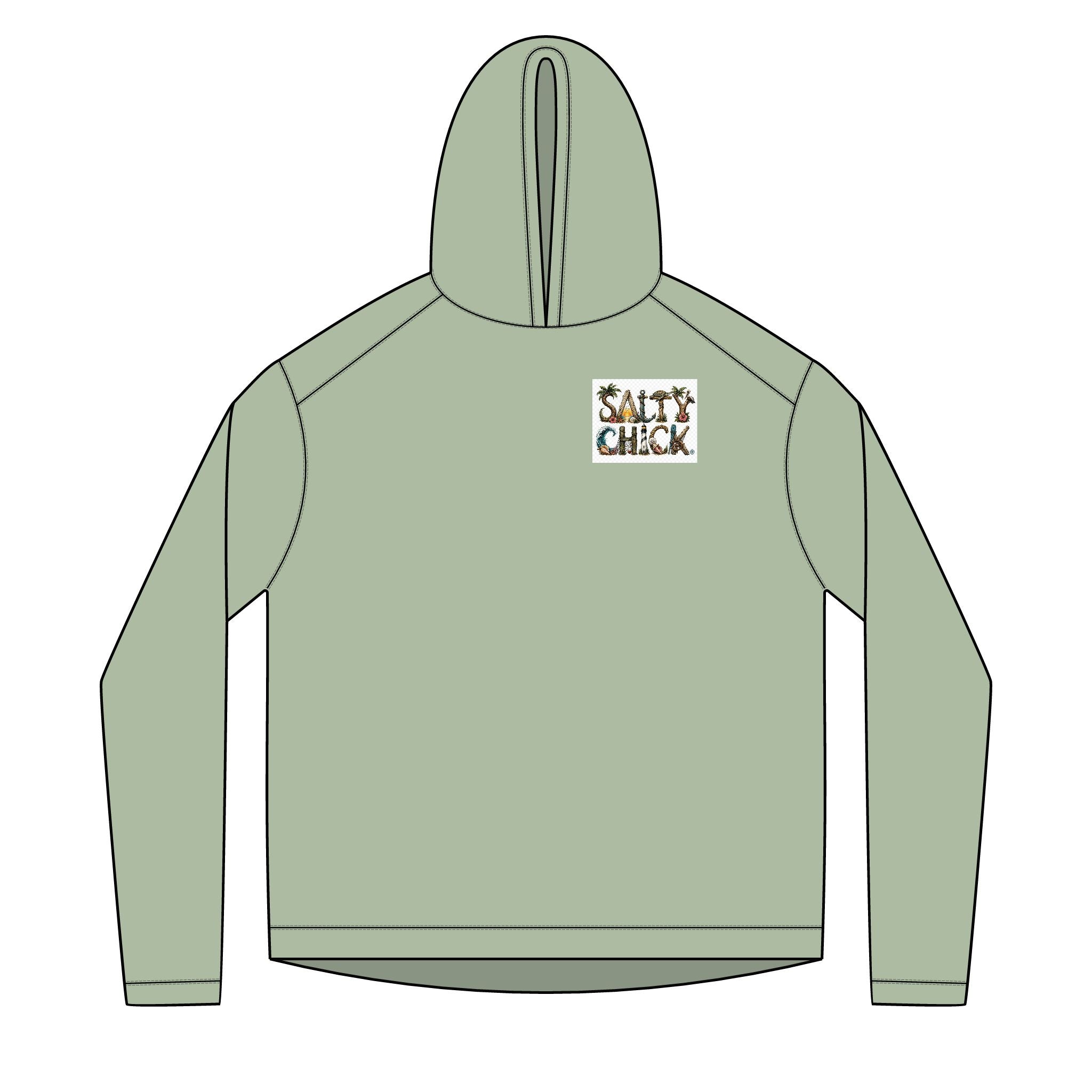 Salty Chick Main Logo Long Sleeve Solar Hoodie