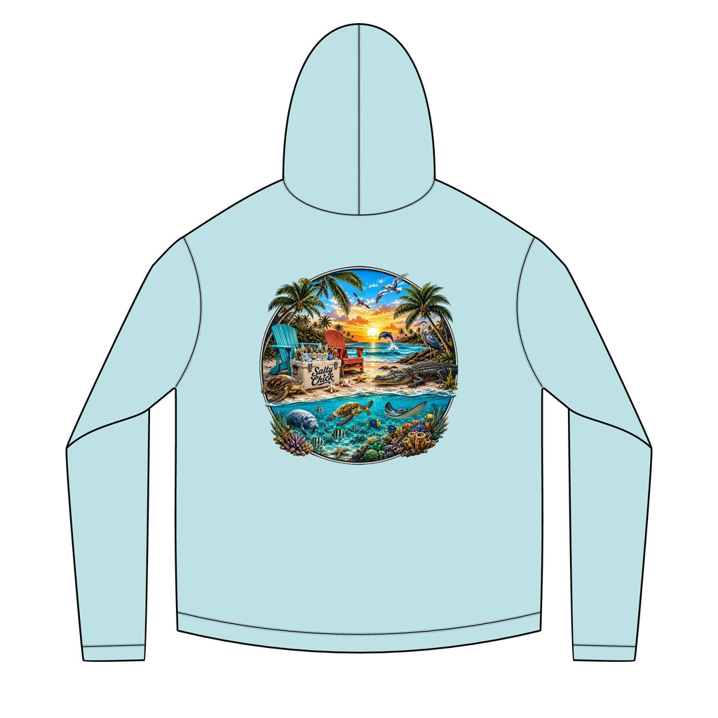 Salty Chick Golden Hour Long Sleeve Solar Hoodie – Coastal Life